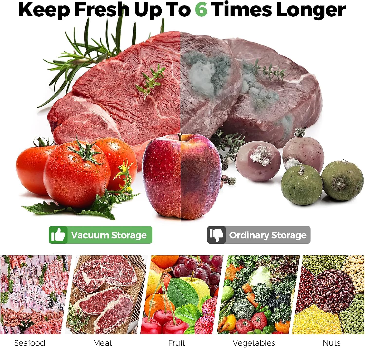 Rouleau sous vide alimentaire - 3 tailles 28/25/20x300cm, sans BPA, compatible toutes machines