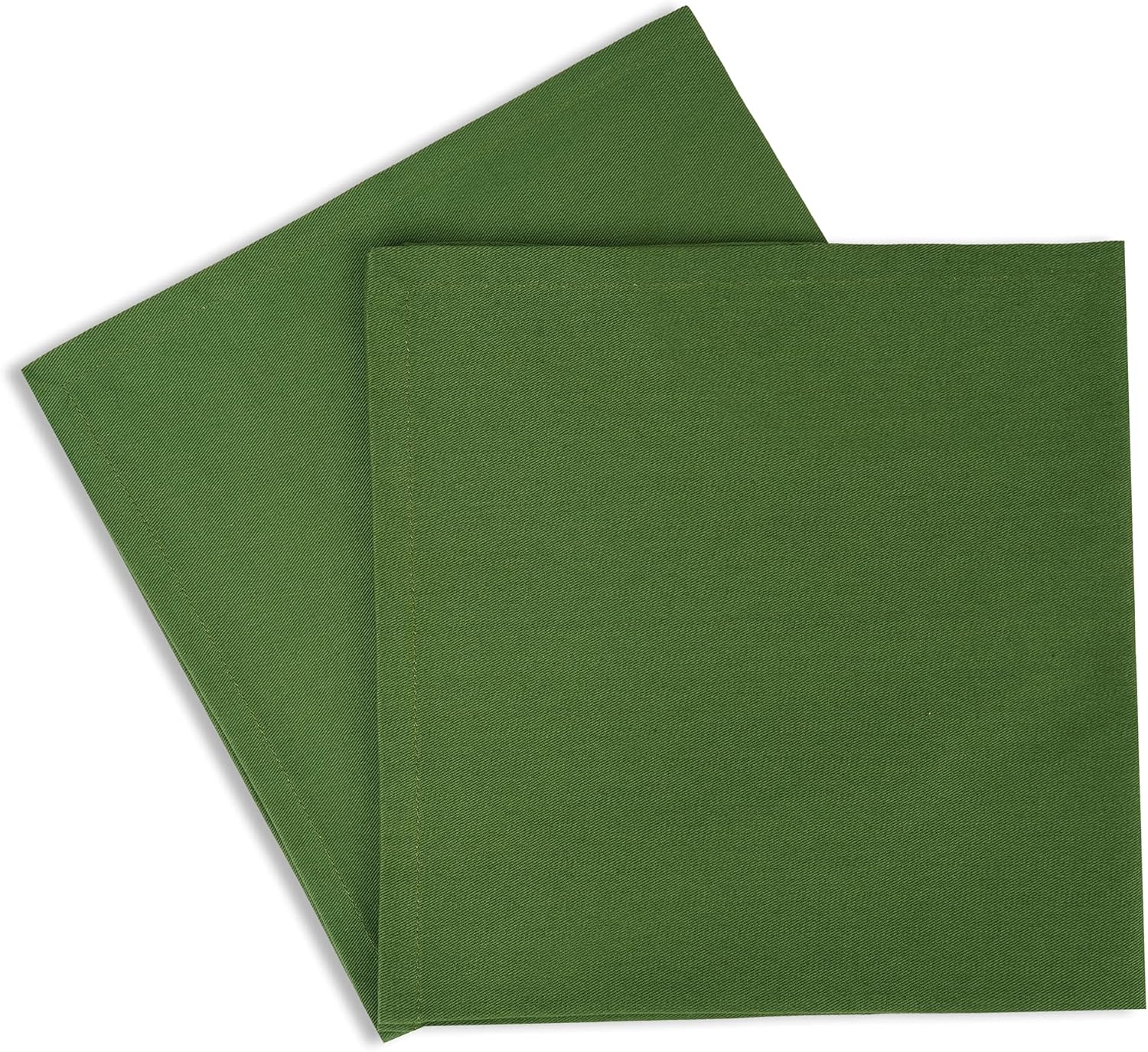 Sweet Needle - serviettes de table surdimensionnées 45x45 cm - coton épais, lot de 12, coins arrondis, vert