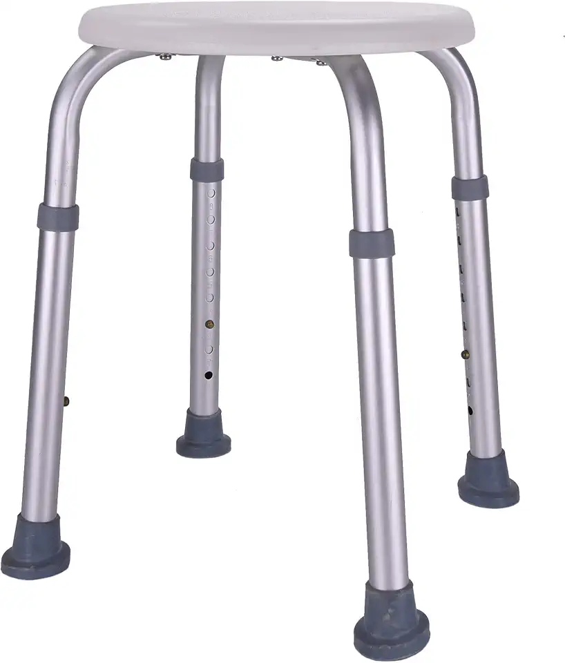 Antar - Tabouret de douche - 1,40 kg, blanc, léger et stable - AT51117