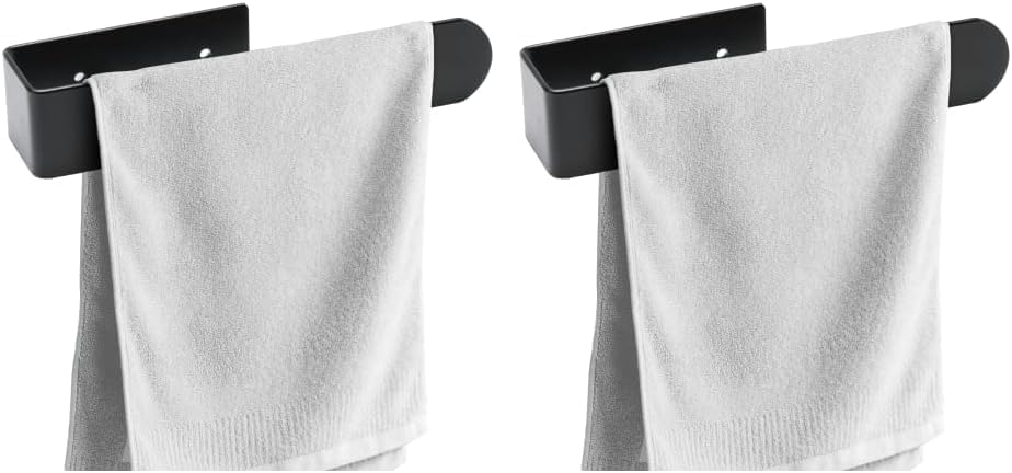 BillyBath - porte-serviettes lot de 2 - 20 cm - fixation adhésive ou perçage