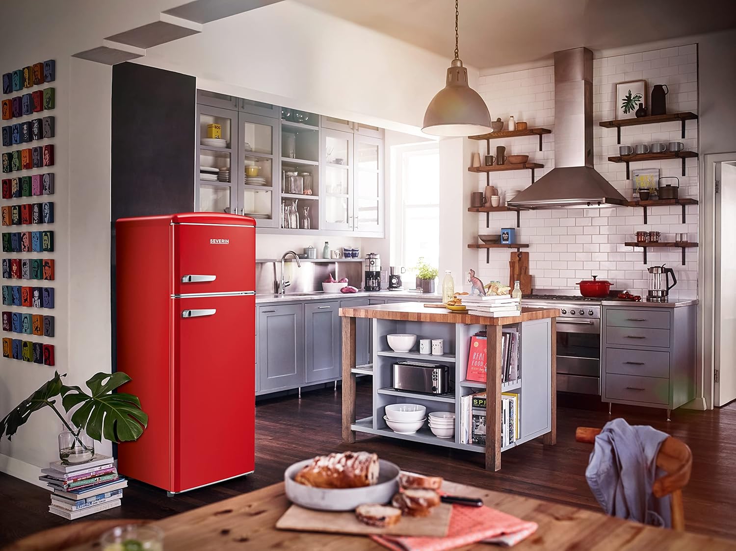 SEVERIN - Rétro série - 206L, 55cm - 2 portes, classe E, Veggibox, RKG8930