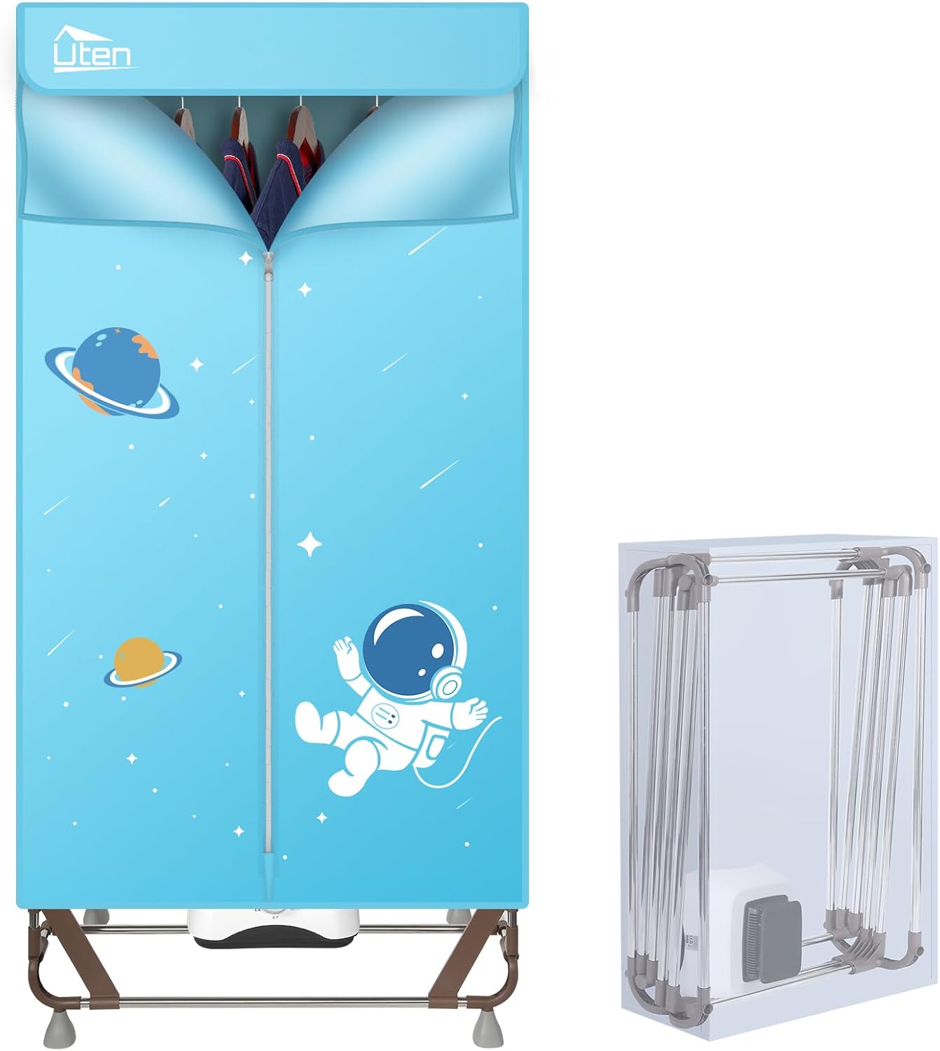 Séchoir électrique pliable - 15kg - 1500W séchage rapide, rangement compact