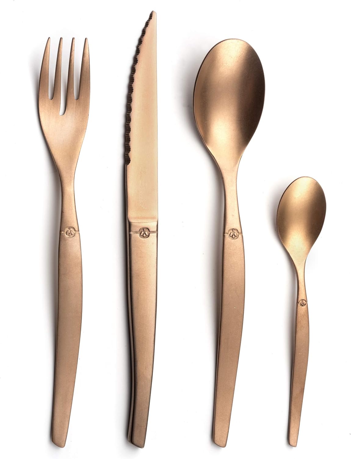 Lou Laguiole - Jet - 16 couverts pour 4 pers. inox 18/0, finition PVD cuivre