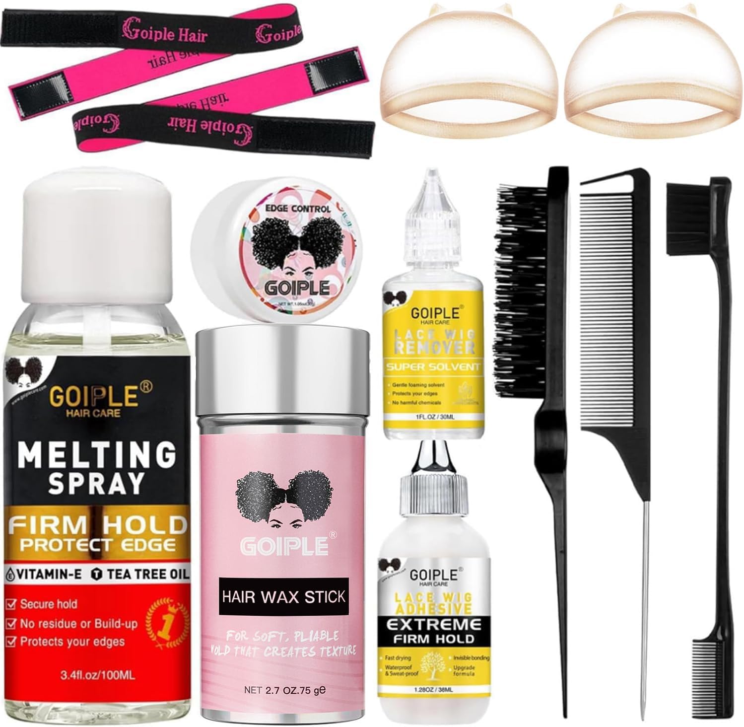 Spray pour lace - 3.4 fl oz - formule naturelle, protège cuir chevelu, fixation optimale