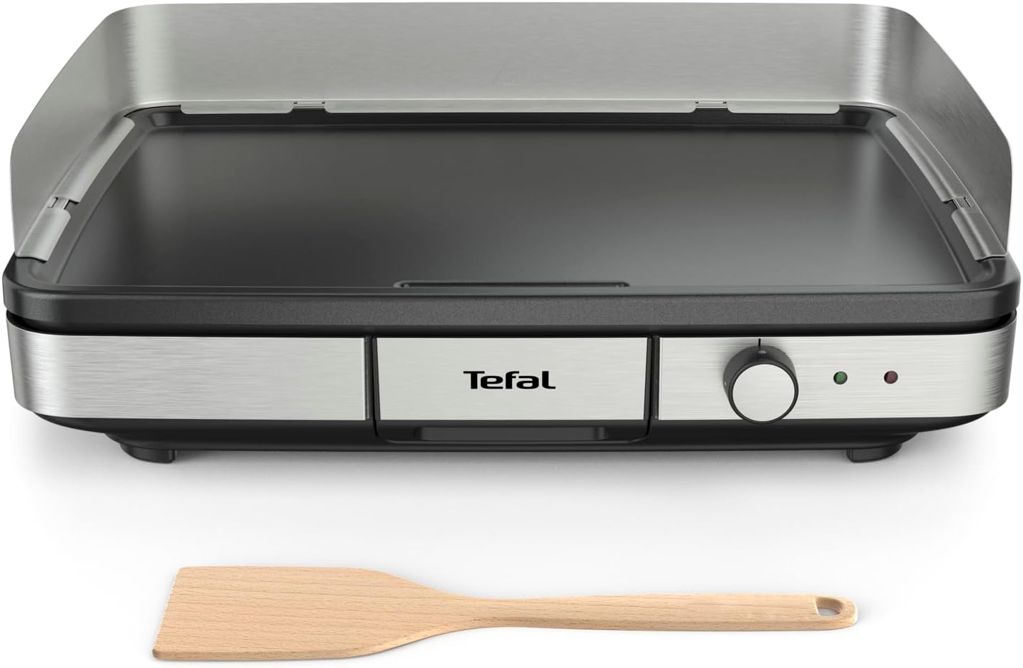Tefal - Maxi Plancha inox XXL, 10/12 pers., antieclaboussures, thermostat réglable CB690D12