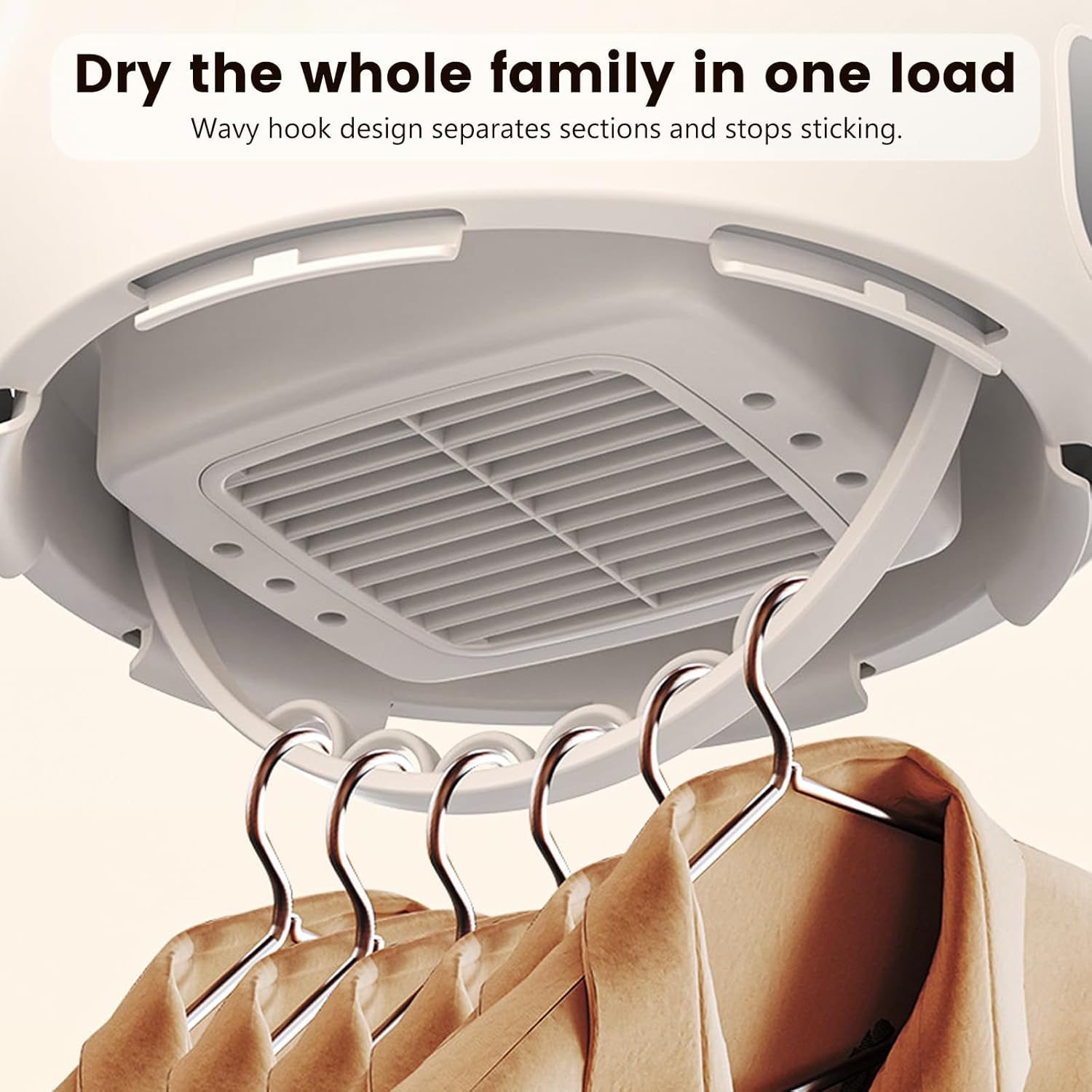 Sèche-linge portable pliable, 500W, minuterie, LED, séchage rapide