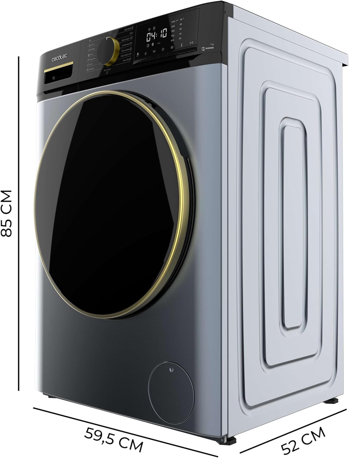 Cecotec - Bolero Dresscode 7610 - 7kg, 1400tr/min, Classe A, Vapeur - 7610