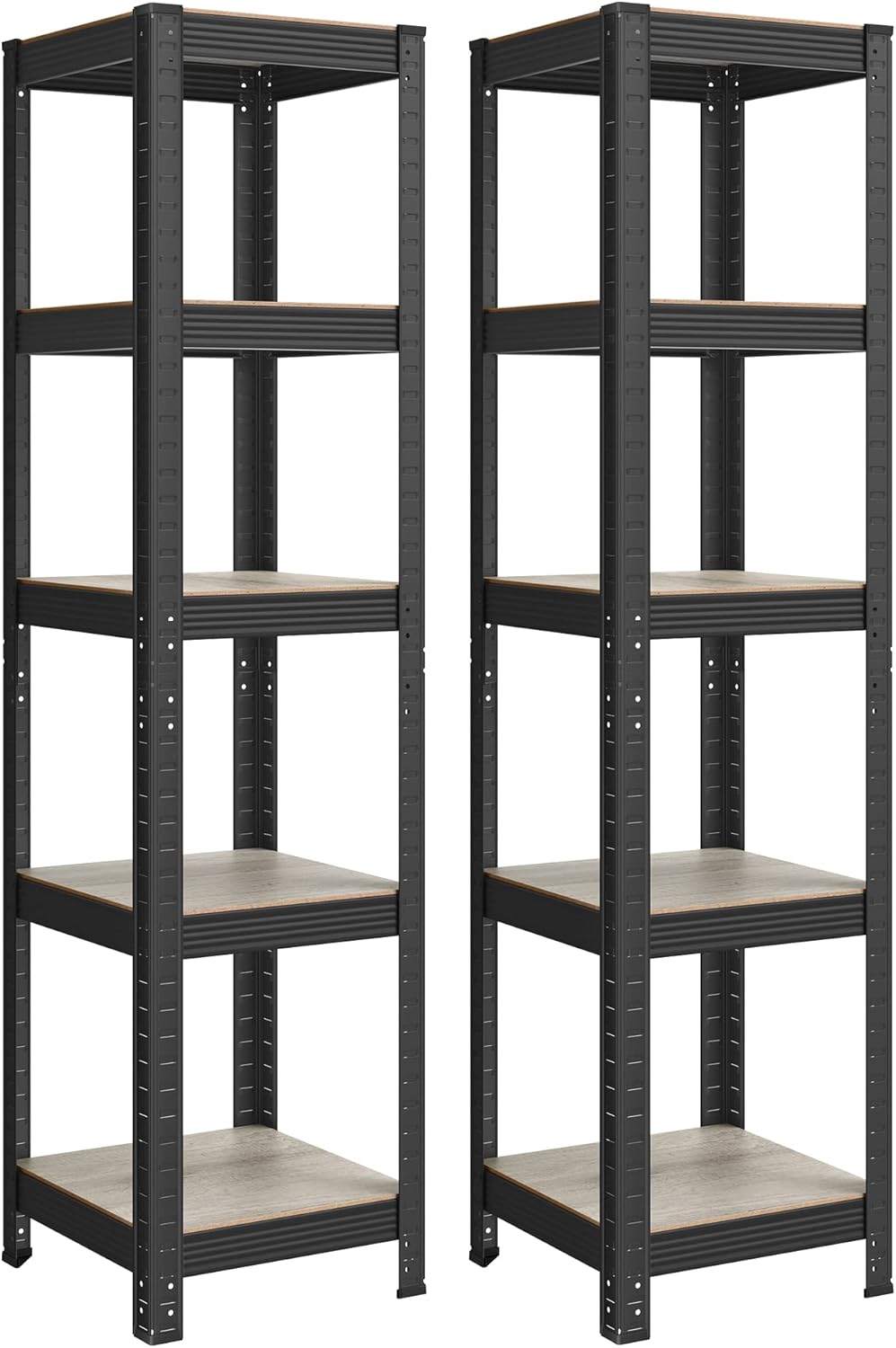 SONGMICS - lot de 2 étagères 37x37x150cm, 400kg, planches réglables, style industriel GLR037B12