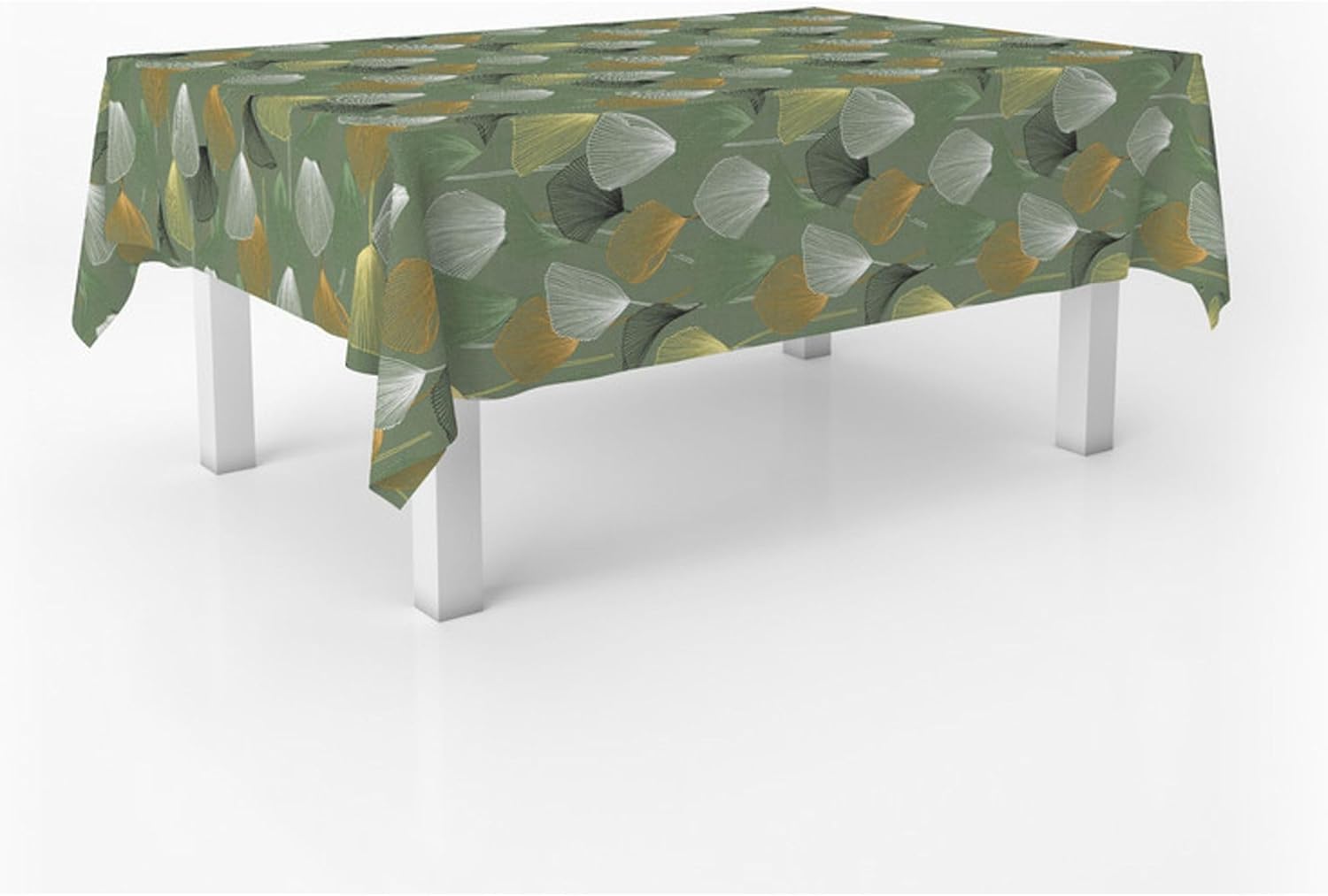 Nappe en toile cirée rectangulaire - DUERO Vert - 220x140 cm - anti-taches, imperméable, facile entretien