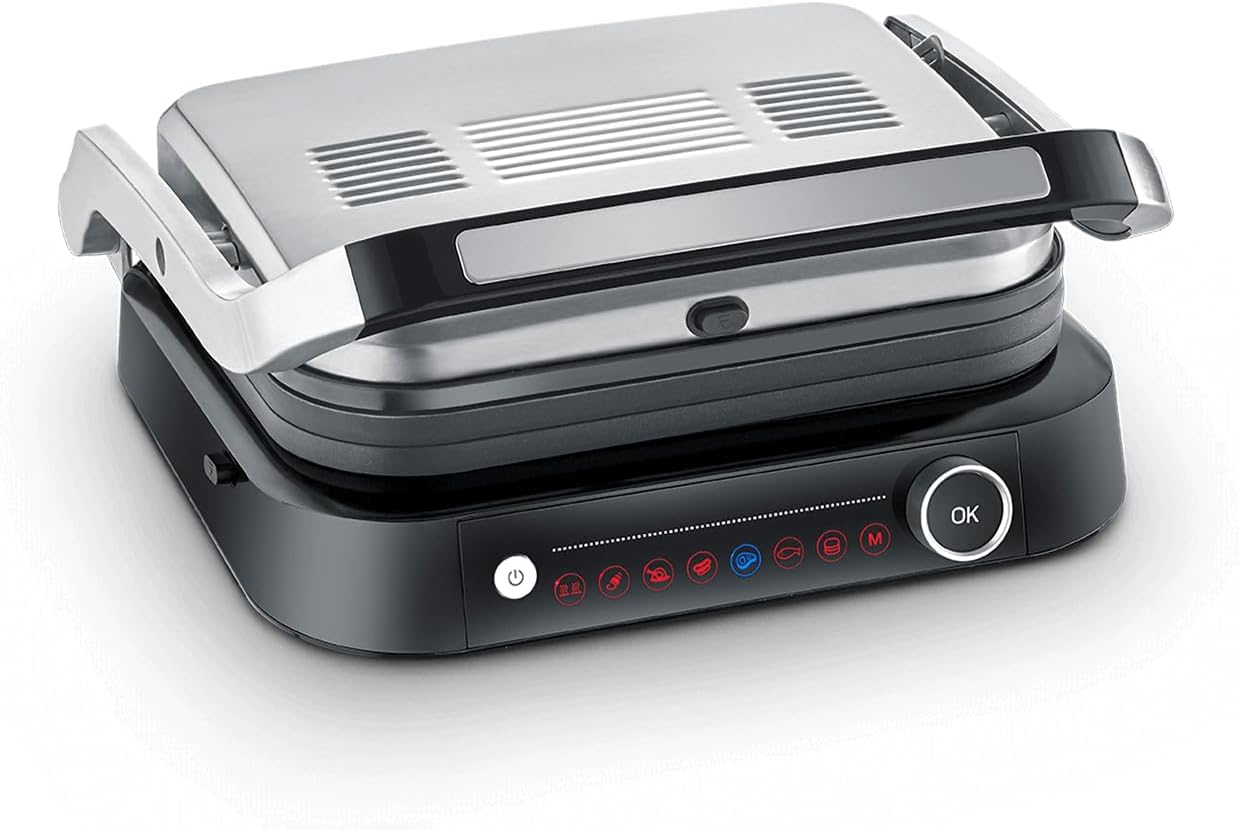 SEVERIN - SEVINI PRO - grille viande multifonction, inox, 1 800 W, KG 2395