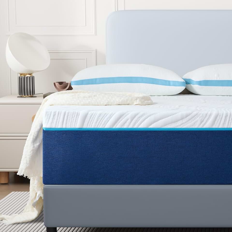 Matelas - mousse à mémoire de forme 140x190 cm, 20 cm épaisseur, 7 zones, réversible