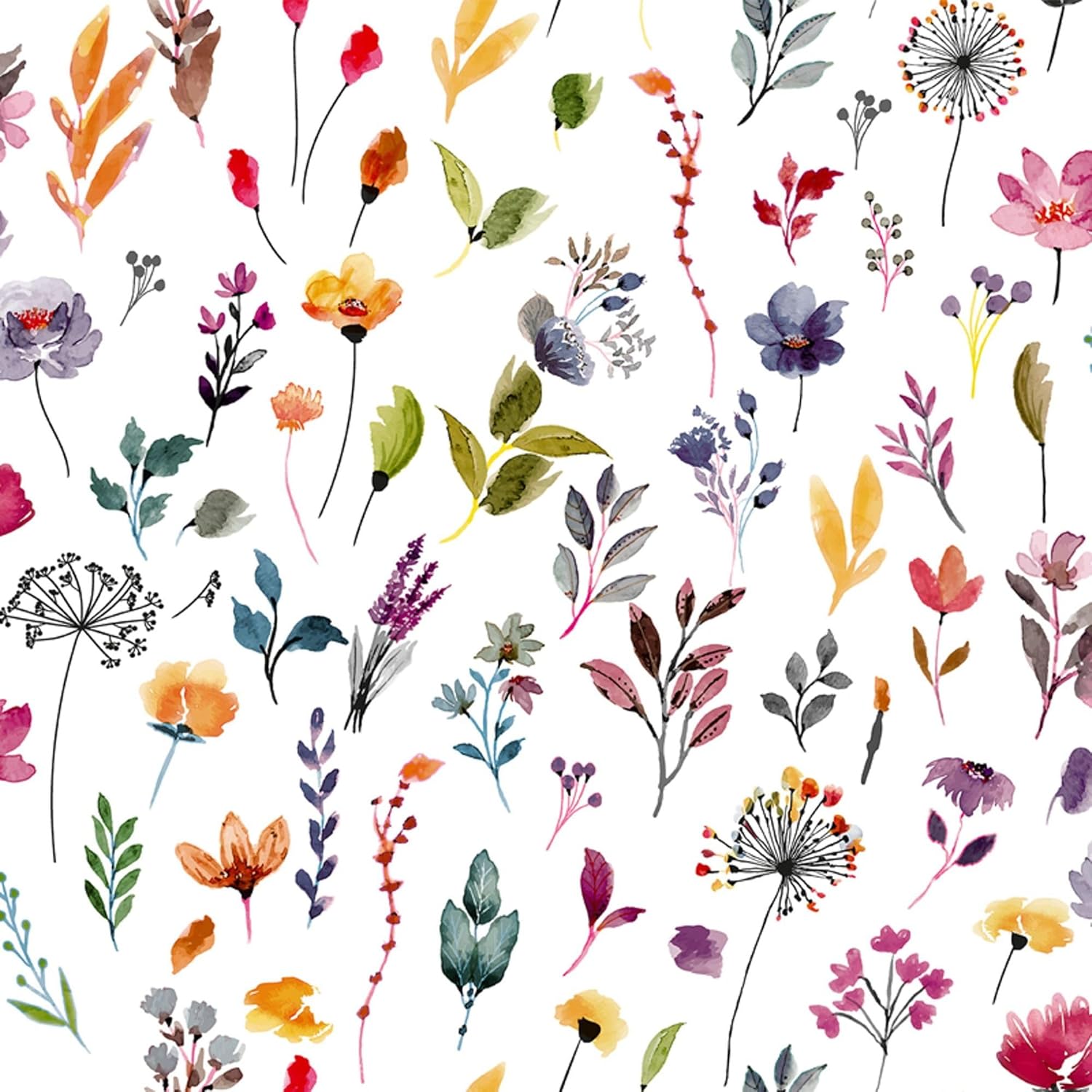 Nappe en toile cirée - Rectangulaire 100x140 cm - Antitache, imperméable, facile d'entretien, motif fleurs