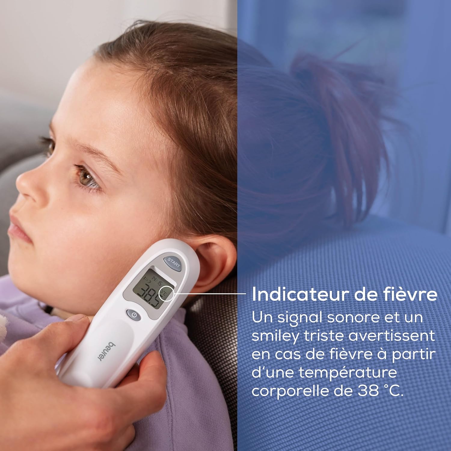 Beurer - FT 58 - thermomètre auriculaire infrarouge, 10 capuchons