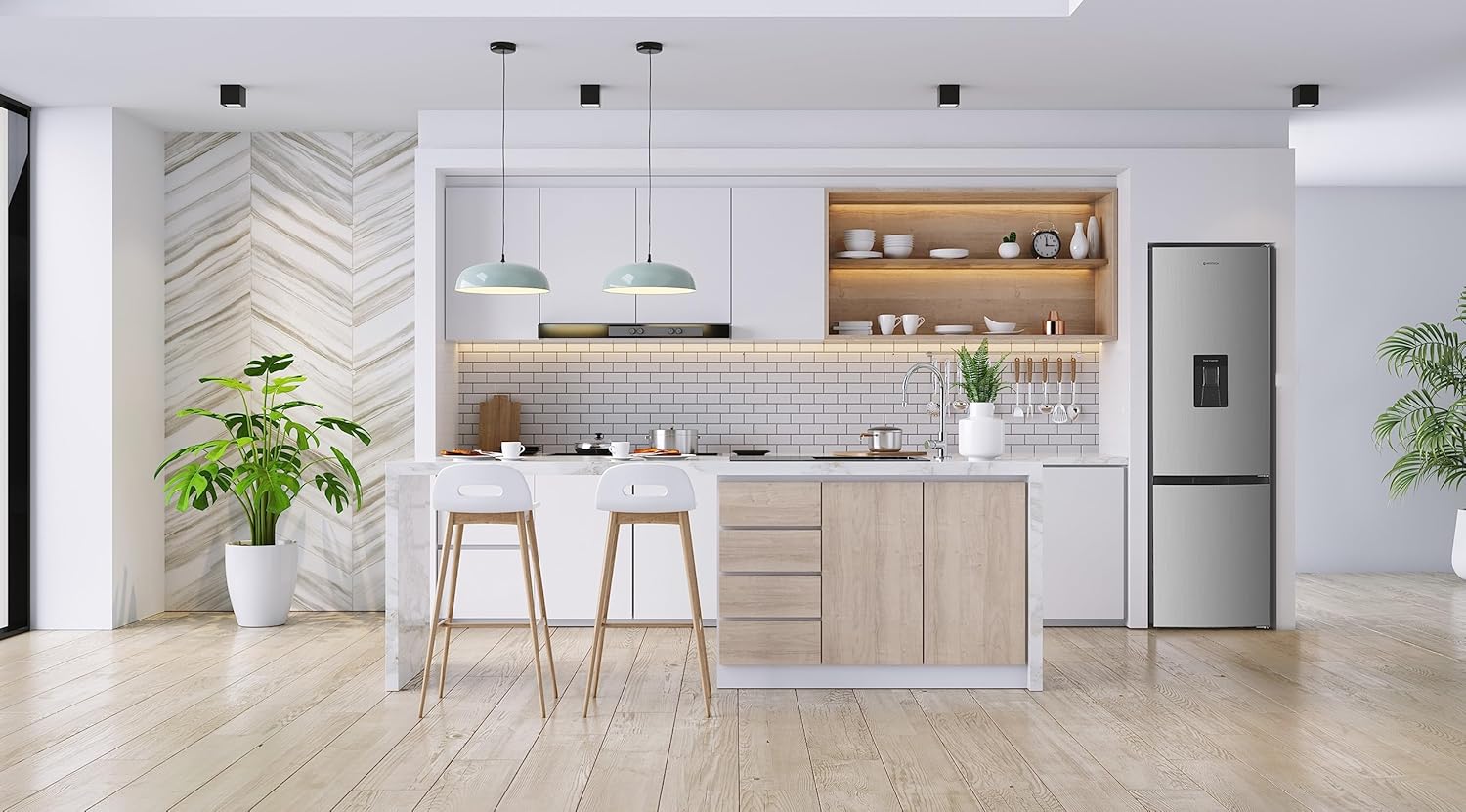 GEDTECH - réfrigérateur combiné bas - 262L, classe E, silver - GCB262SL