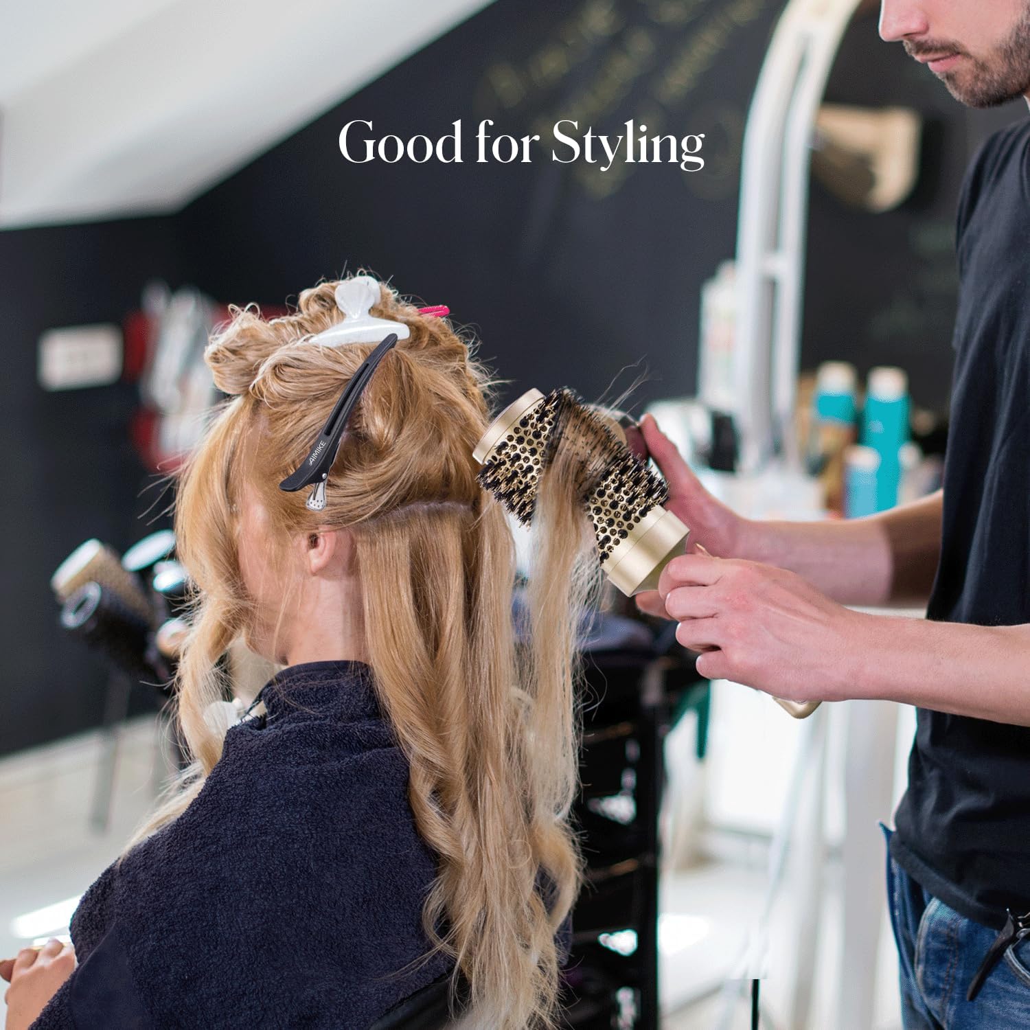 AIMIKE - Pince Crocodile - 6pcs - Antidérapantes, sans trace, cheveux épais et fins