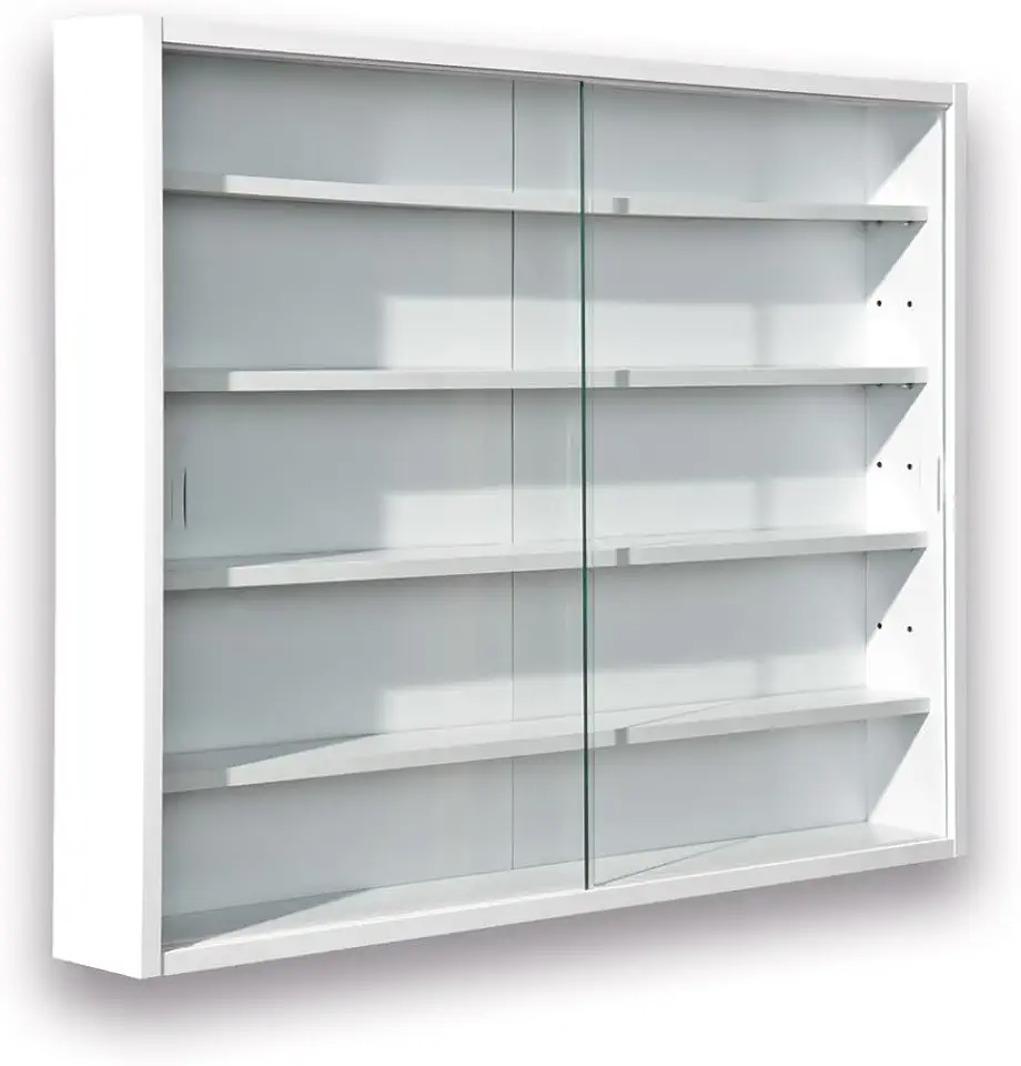 Inter Link - Vitrine murale collection, 80x60x9.5 cm, 5 compartiments