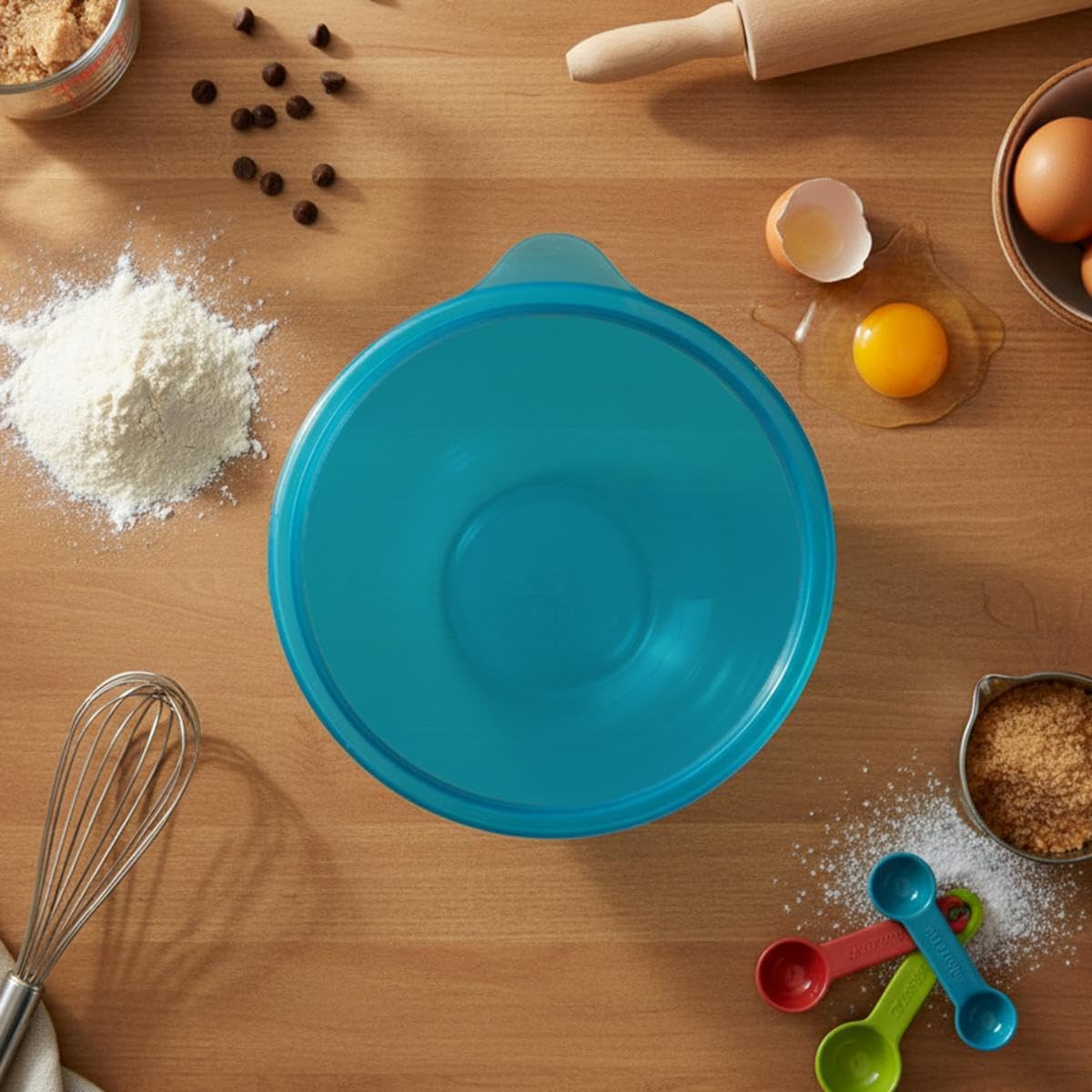 Pyrex - Bol avec couvercle - 2L - verre borosilicate résistant, vert