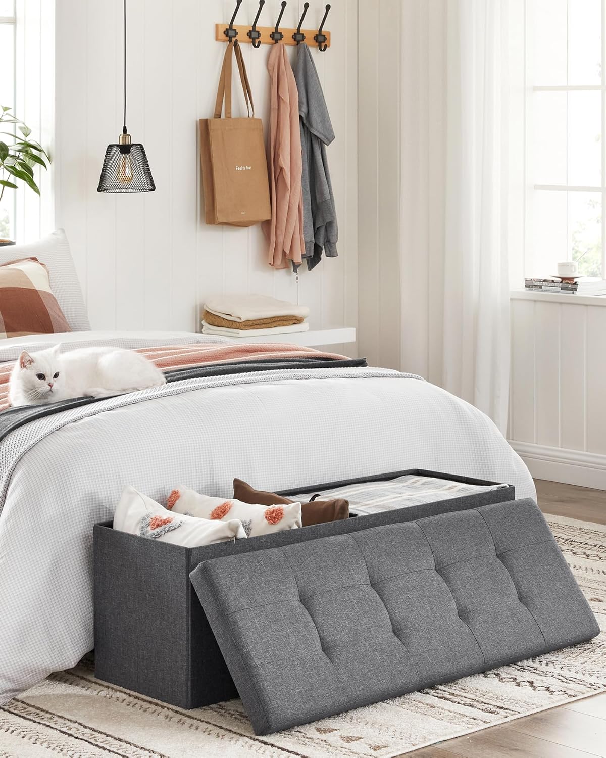 SONGMICS - Mazie Collection - 110 cm - banc pliable, montage facile, LSF77K