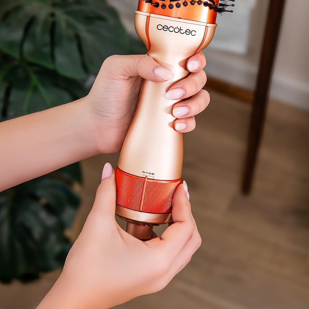 Cecotec - Brosse Volumisante CeramicCare - 1200W, céramique, 3 modes, kératine, huile d'argan