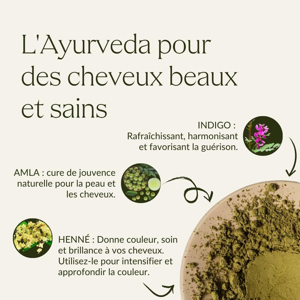 Khadi - coloration végétale châtain clair - 100g - reflets roux, 100% naturel