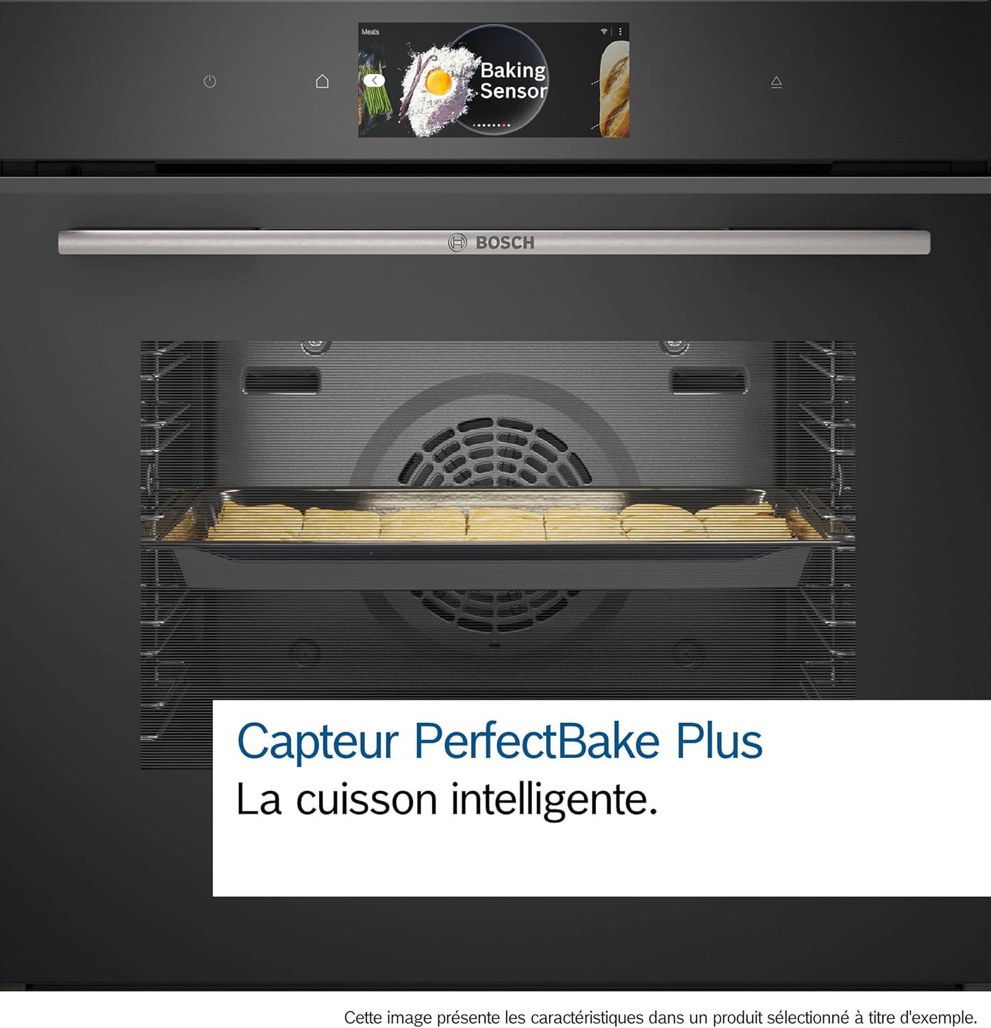 Bosch - Four encastrable Série 8 - noir - multifonction, grande capacité, HRG7764B1