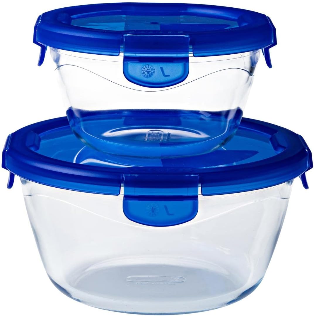 Pyrex - Cook & Go - ronde 20 cm - verre, couvercle hermétique, four