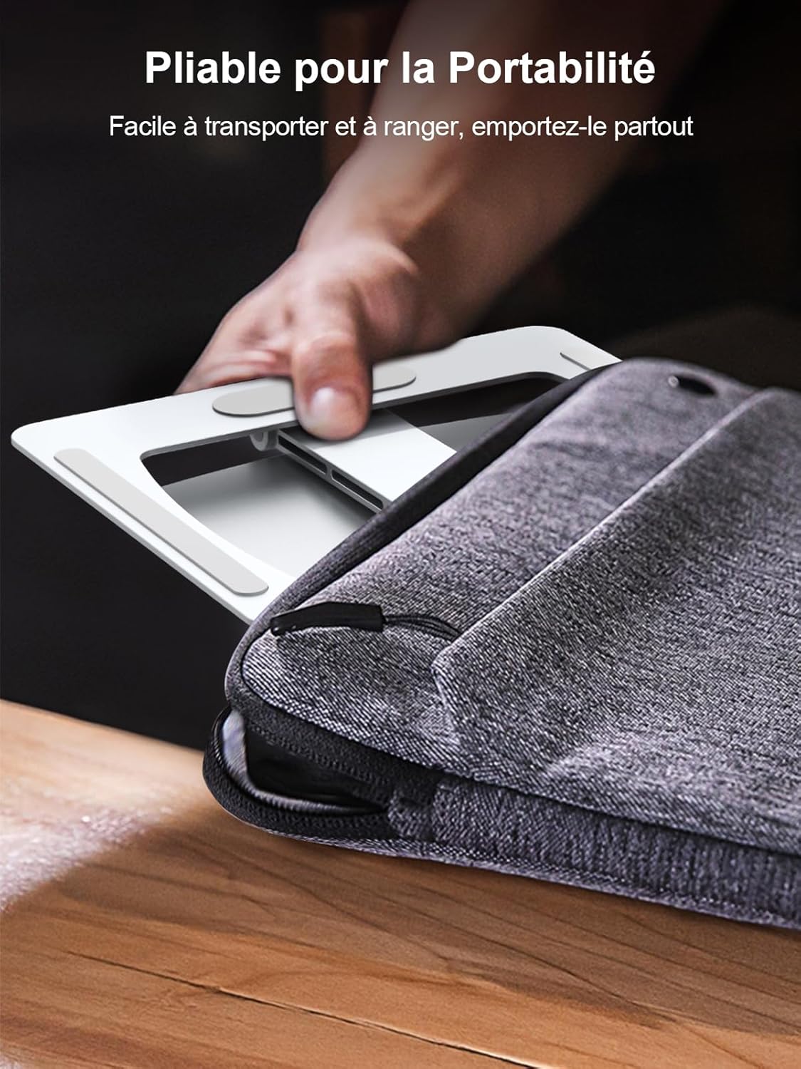 Support Ordinateur Portable aluminium réglable, 10-16