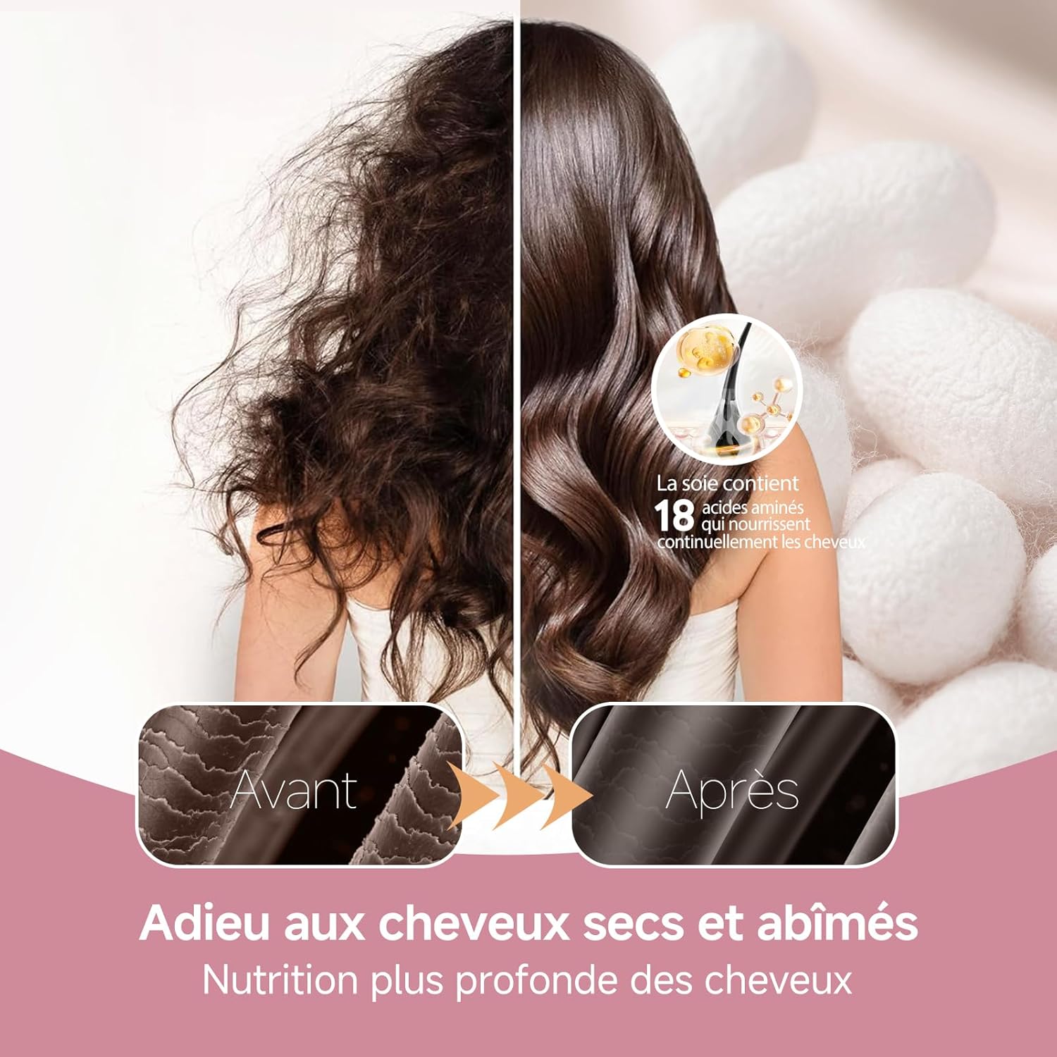 Umisleep - Bonnet nuit soie 22 Momme - grande taille - double couche, large bande, ultra-doux, noir/violet