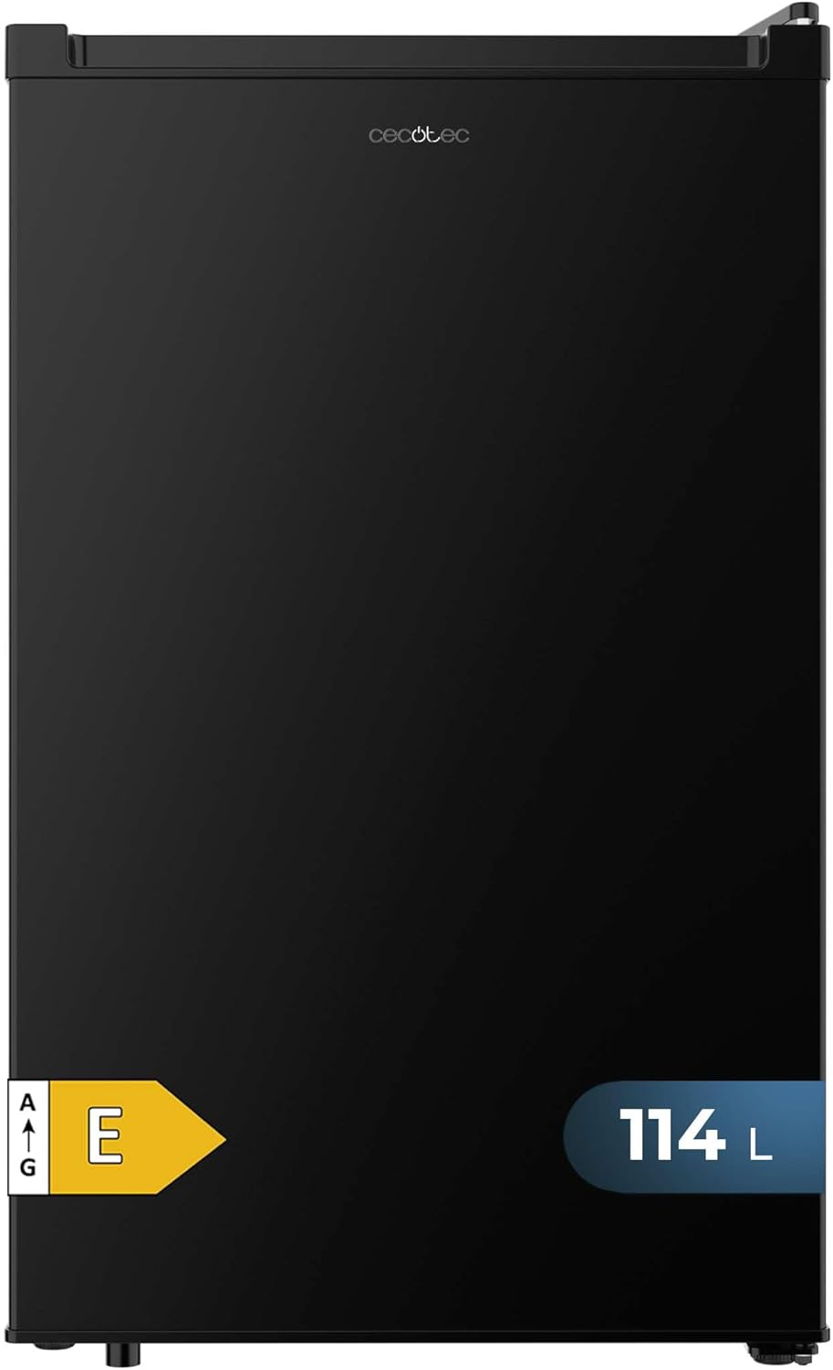Cecotec - Bolero CoolMarket TT - 114L compact, classe E, porte réversible, TT114L Black