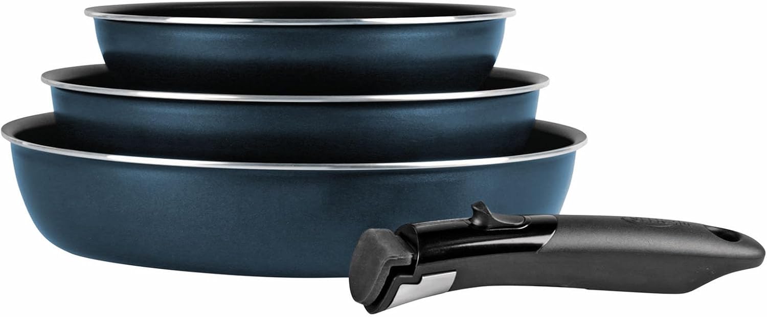 Sitram - Sitramovible - 3 poêles 20/24/28 cm - Aluminium, antiadhésif, manche amovible - 714253