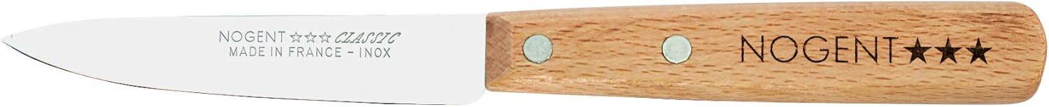 Nogent - Classic bois hêtre - 9cm - Couteau d’office lame lisse