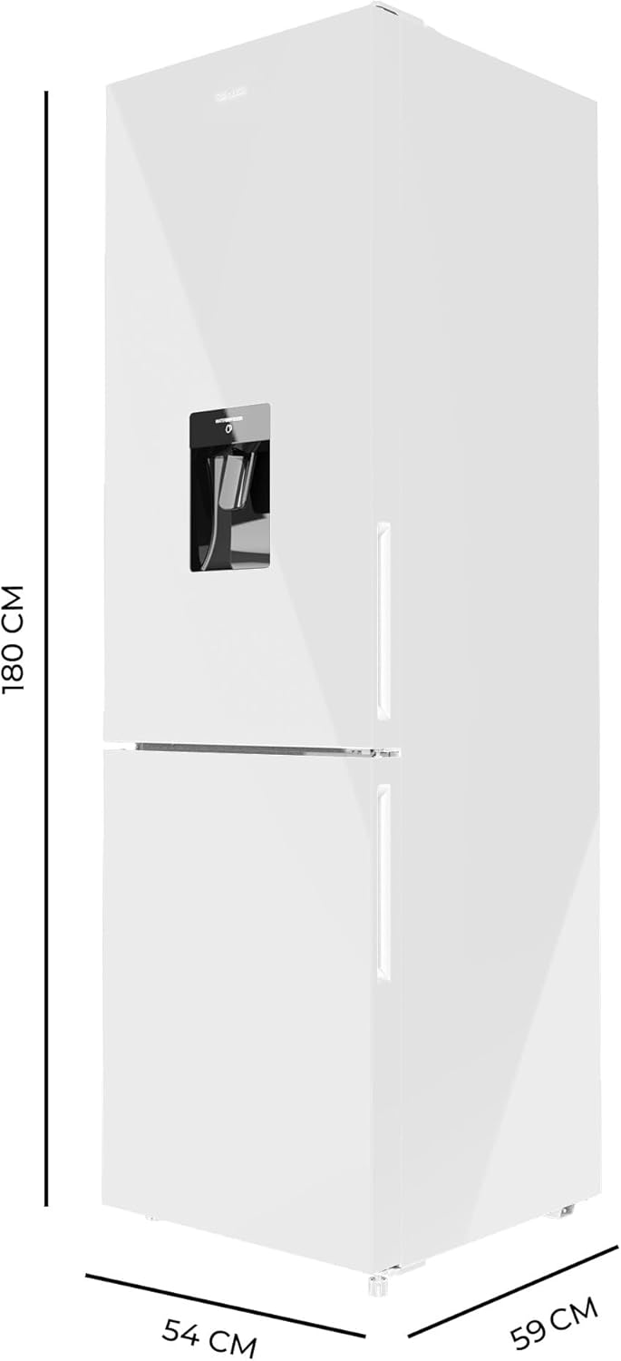 Cecotec - Bolero CoolMarket Combi 250 - Combiné 250L, No Frost, distributeur d'eau, LED, porte réversible, D. Inverter P