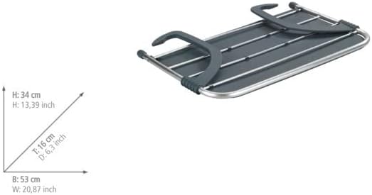 WENKO - Maximex 2en1 - 53x34x16cm - Séchoir et étagère pour balcon et radiateur
