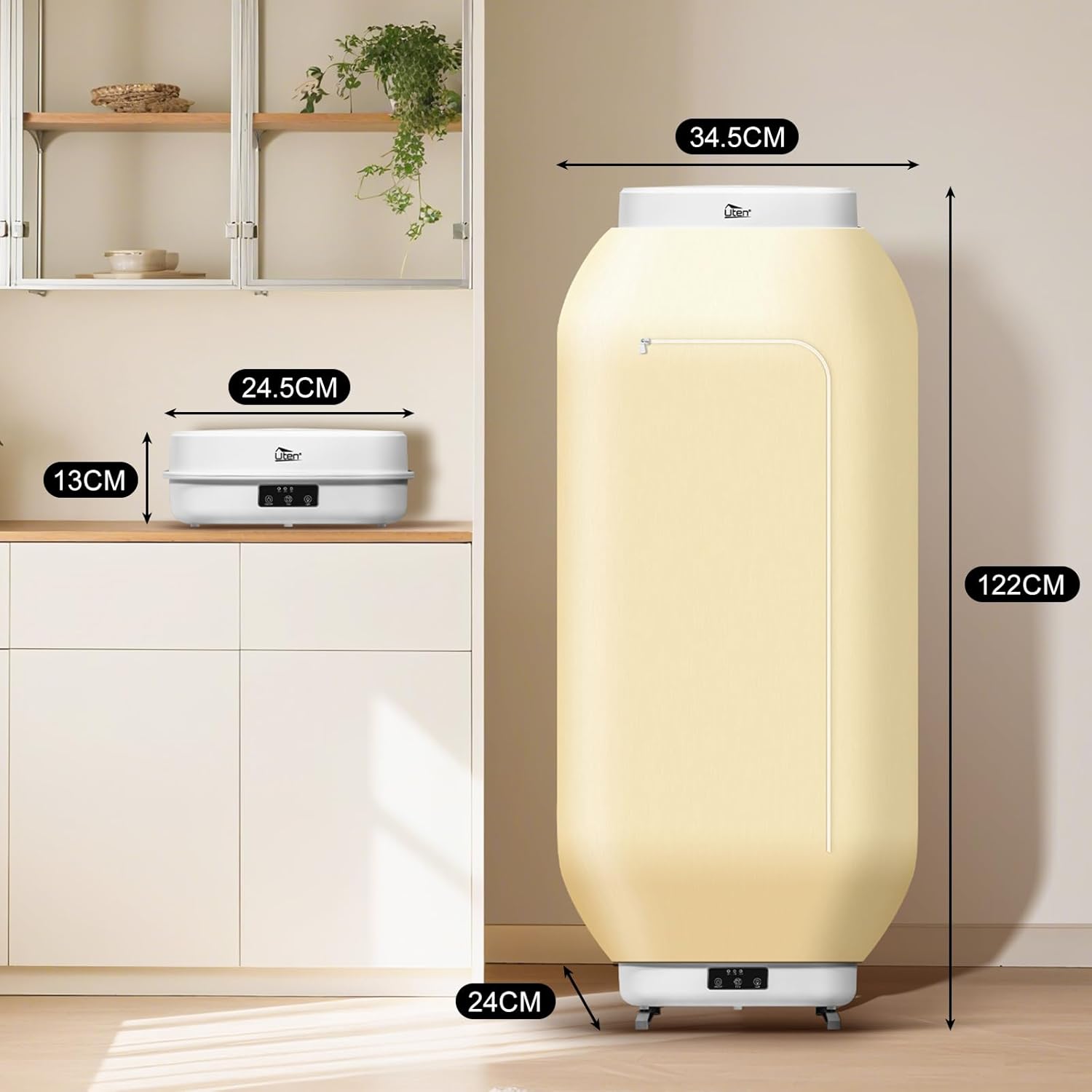 Uten - Sèche-linge portable amovible - 600W - minuterie, usage suspendu ou posé