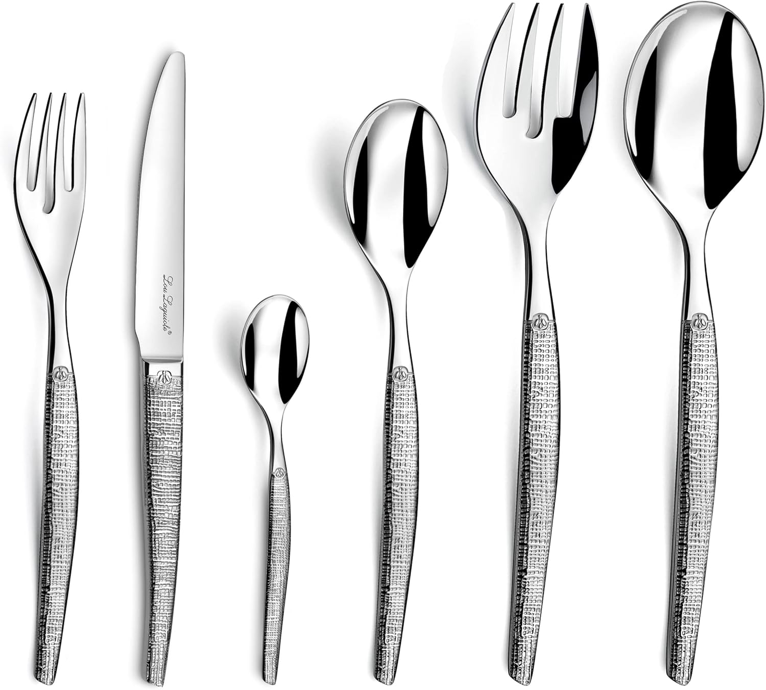 LOU LAGUIOLE - Jet (Ménagère 12 pers.) - Inox 18/0, Finition Textil