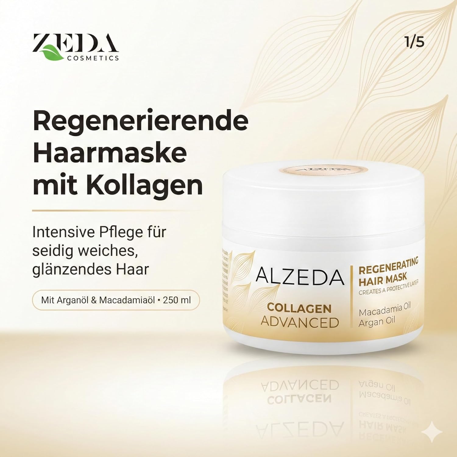 ADVANCED - Trio Réparation & Brillance - 250ml+250ml+60ml - Sans sulfate, argan & macadamia, pour cheveux secs