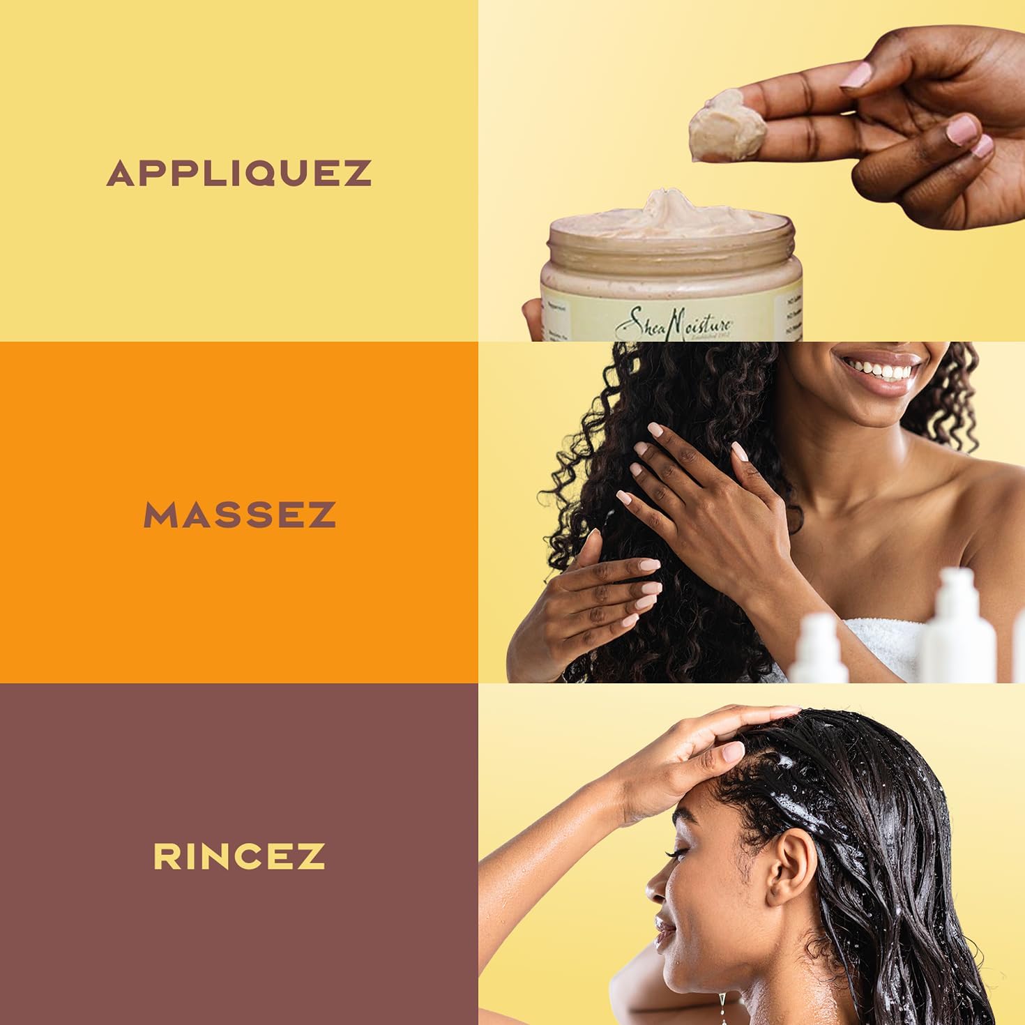 SheaMoisture - Jamaican Black Castor Oil set - 384/355ml - shampooing, après-shampooing, masque réparateur