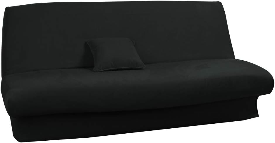 Housse de clic clac - extensible 120-140x180-200cm - coloris noir