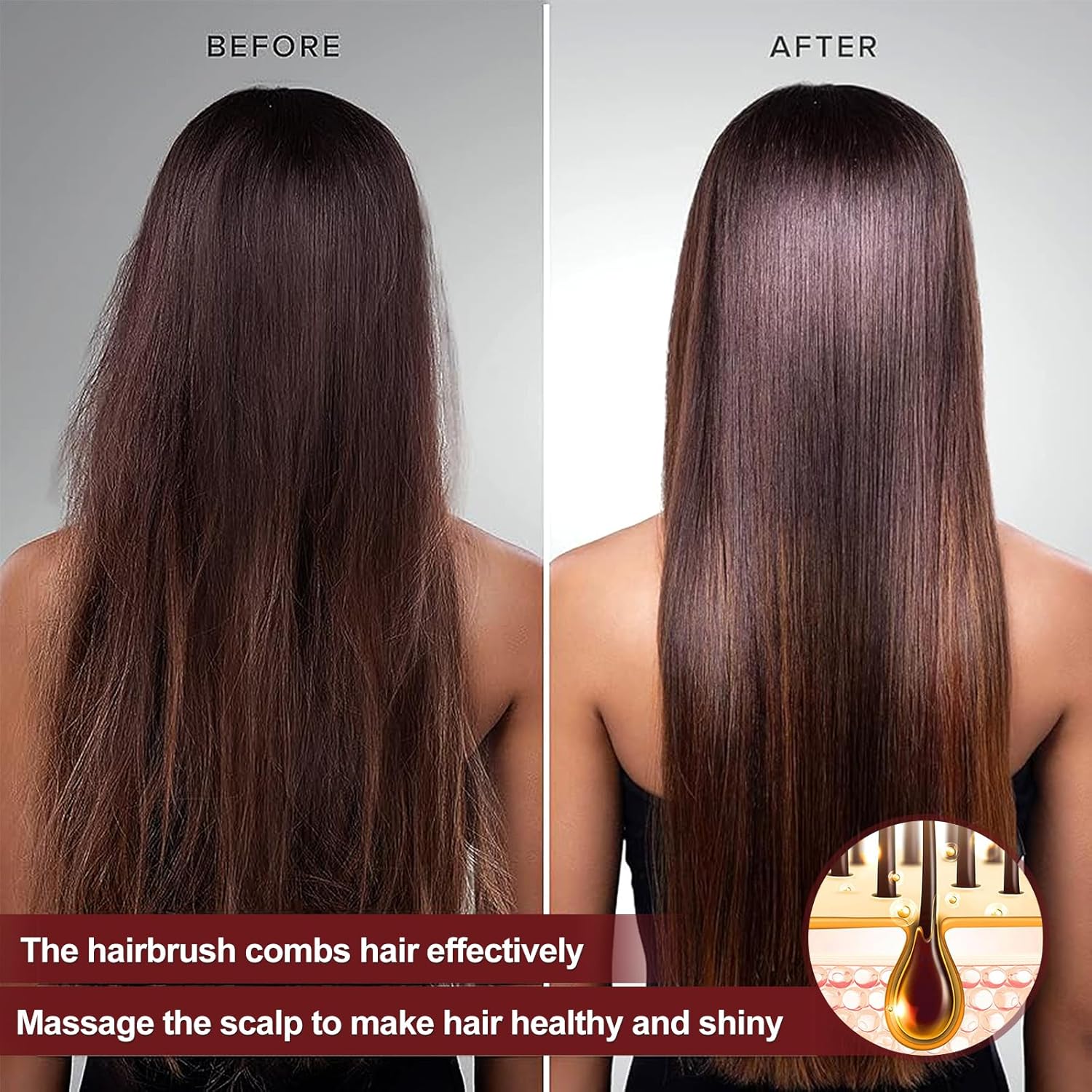 Brosse poils sanglier - cheveux/barbe - multi-types - spécial plaquage et chignon