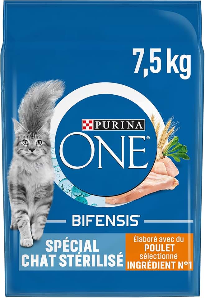 Purina One - Bifensis Adulte Stérilisé - 7,5 kg - Poulet, système immunitaire, microbiome, urinaire sain