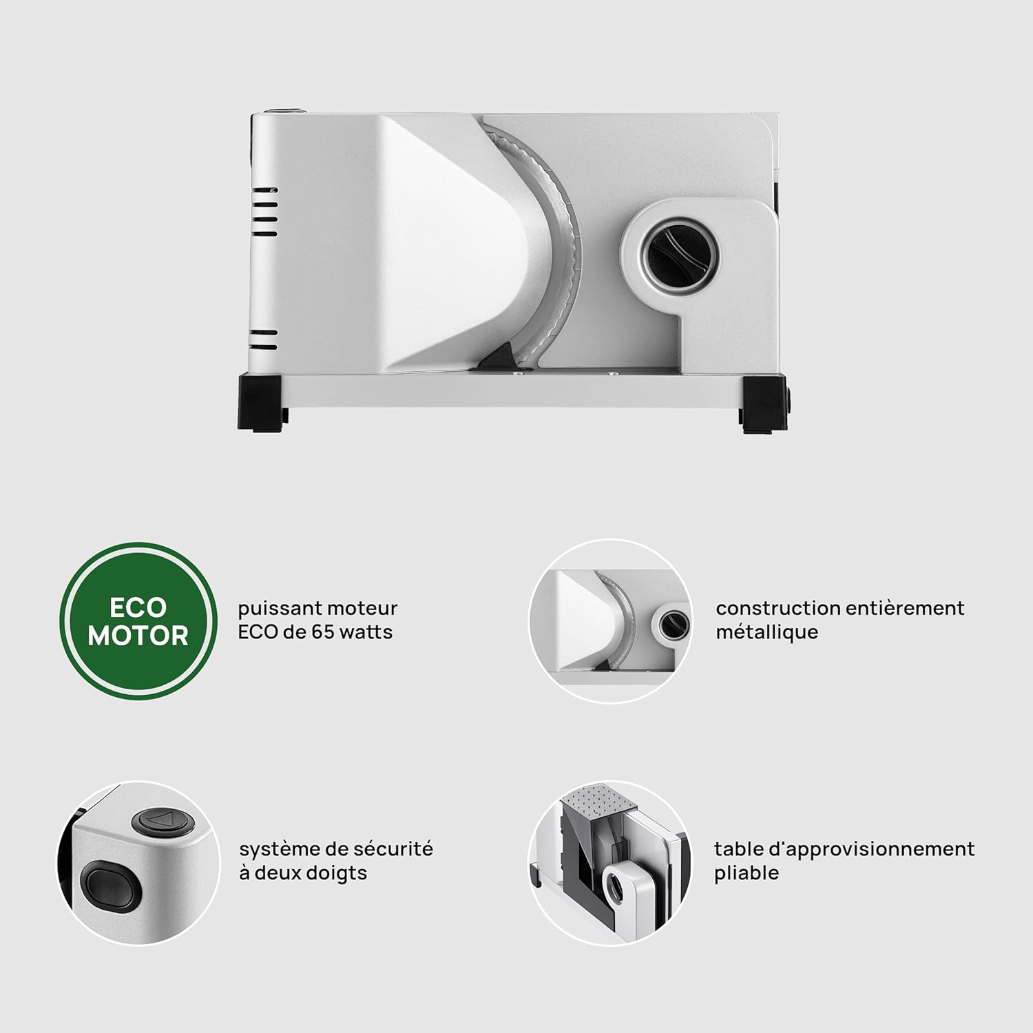 Ritter - Icaro 7 - trancheuse pliable tout métal, moteur ECO, fabriquée en Allemagne