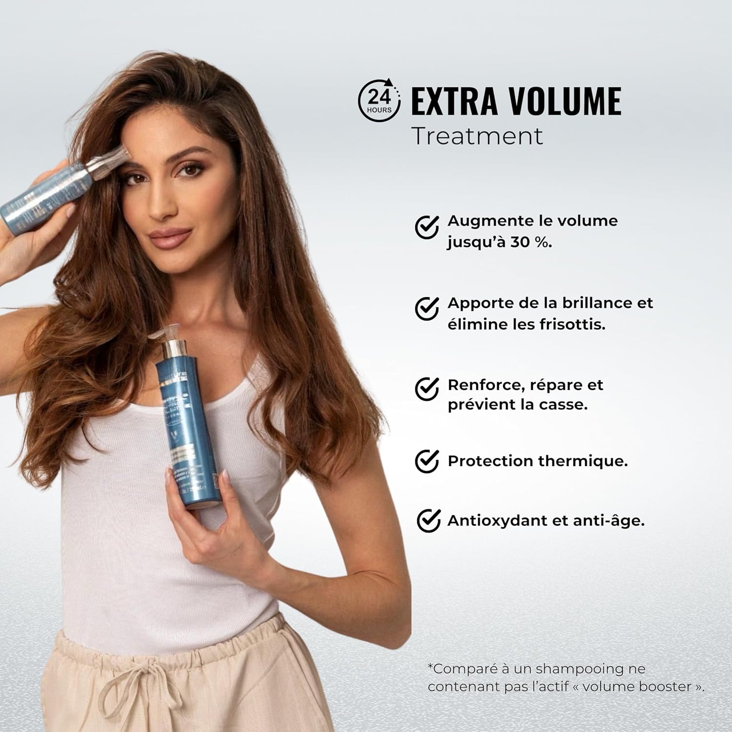 Abril et Nature - Routine Volume Cheveux Fins - 550ml - protection thermique, formule légère, renforce et répare