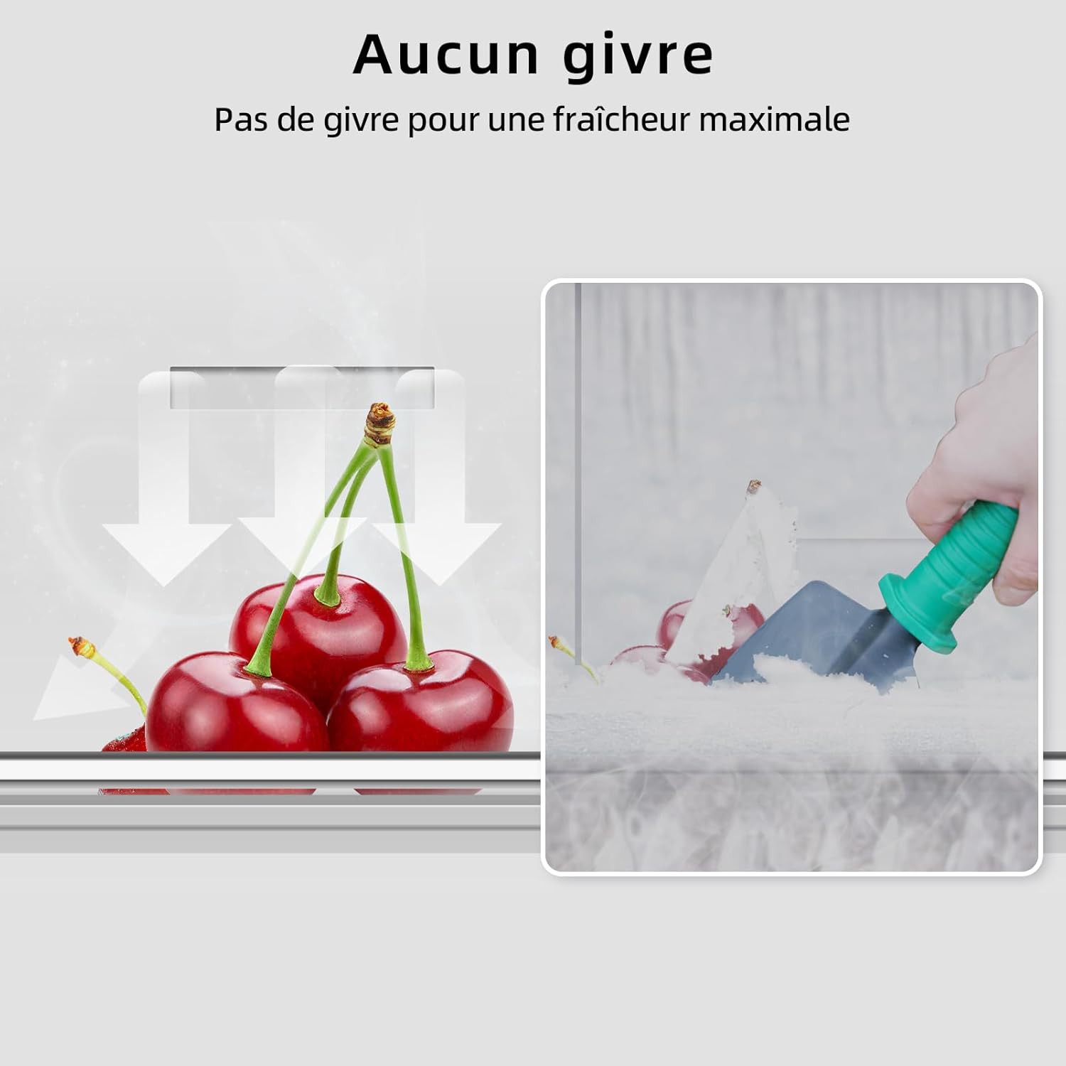 CHIQ - Réfrigérateur congélateur 322L - no frost, multi-air, tactile, 12 ans garantie