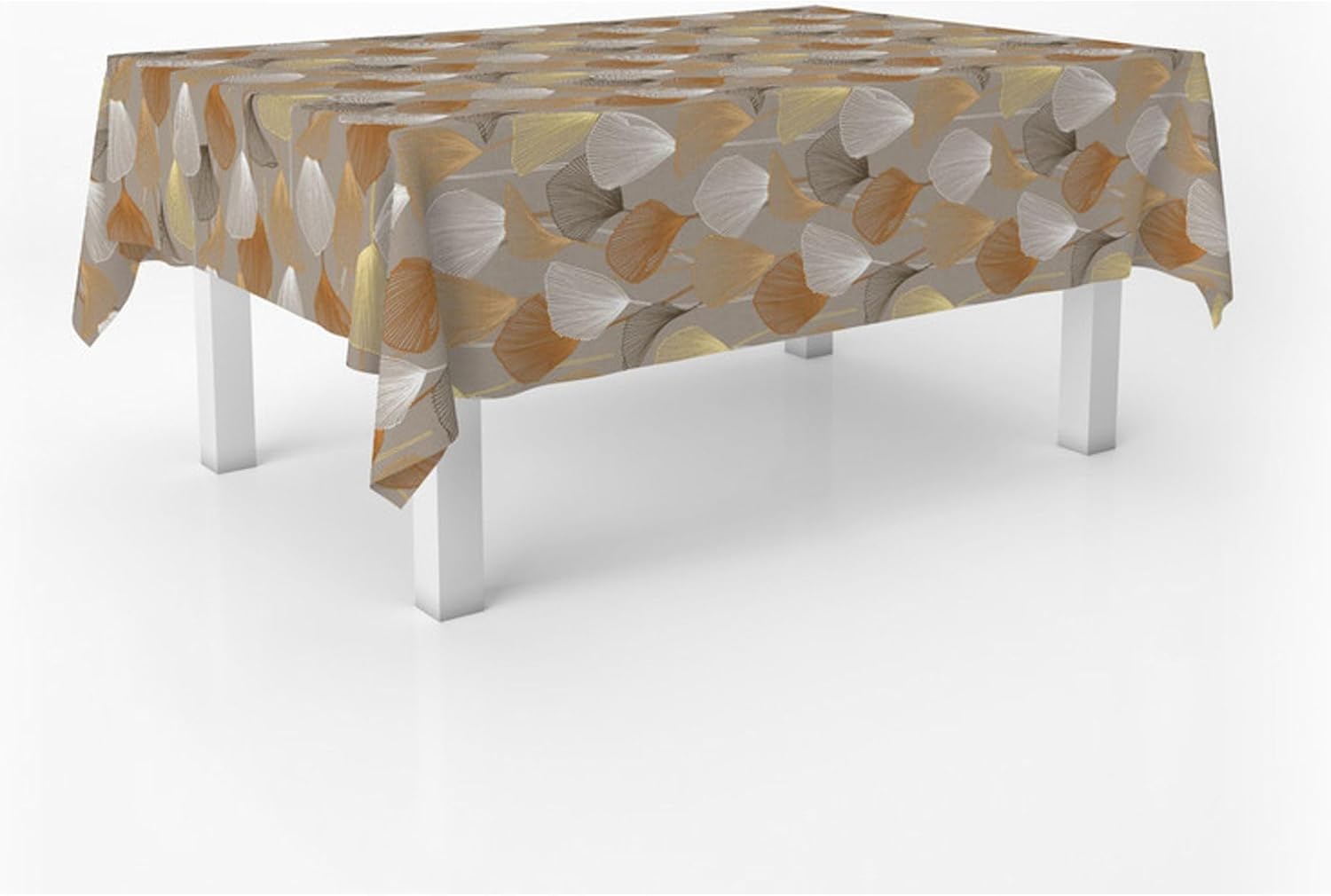 Nappe en toile cirée - rectangulaire 180x140cm - anti-taches, imperméable, facile à entretenir, marron