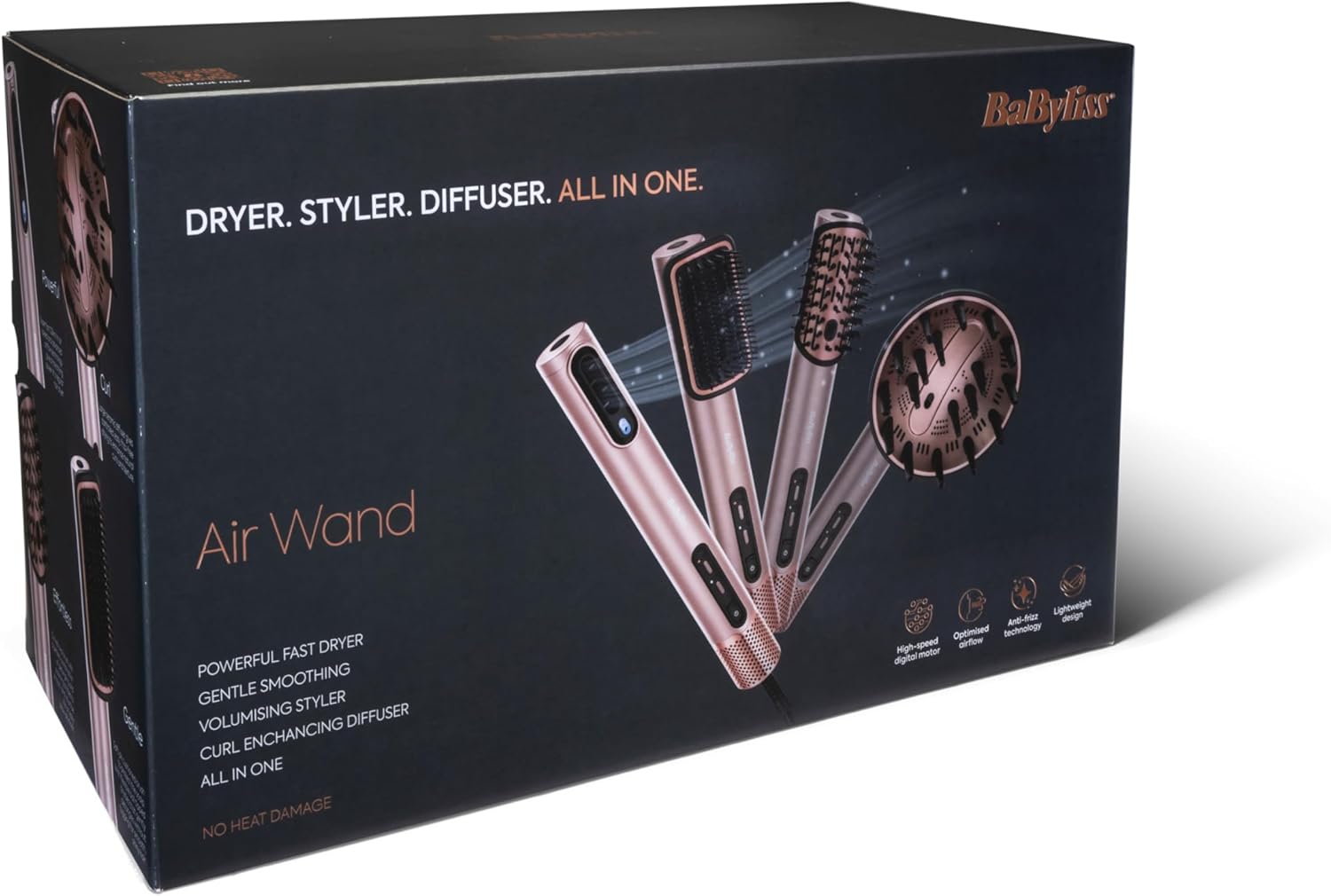 BaByliss - Air Wand série 4-en-1 - ionique, diffuseur, vanity inclus, AS6556E