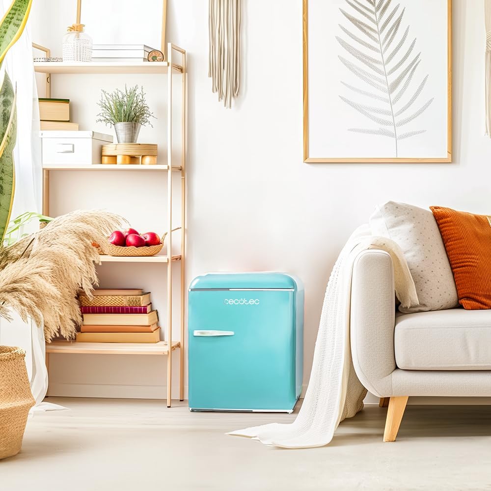 Cecotec - Bolero CoolMarket TT Origin 45 - 45L, 55x44,7cm - mini frigo rétro, classe E, bac à glaçons