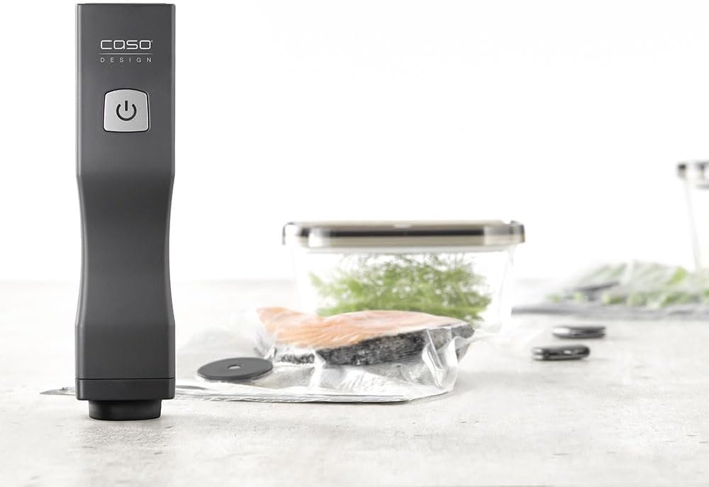 CASO - Vacu OneTouch Eco-Set - 3 bocaux, 10 poches, rechargeable, 150 min