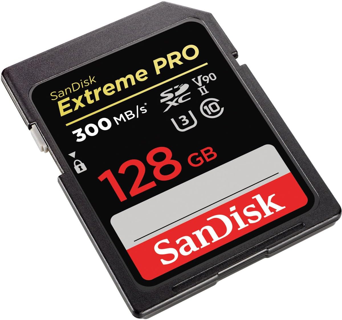 SanDisk - Extreme PRO série - 128 Go - SDXC, V90, UHS-II, 300 Mo/s, 8K, SDXC128GP