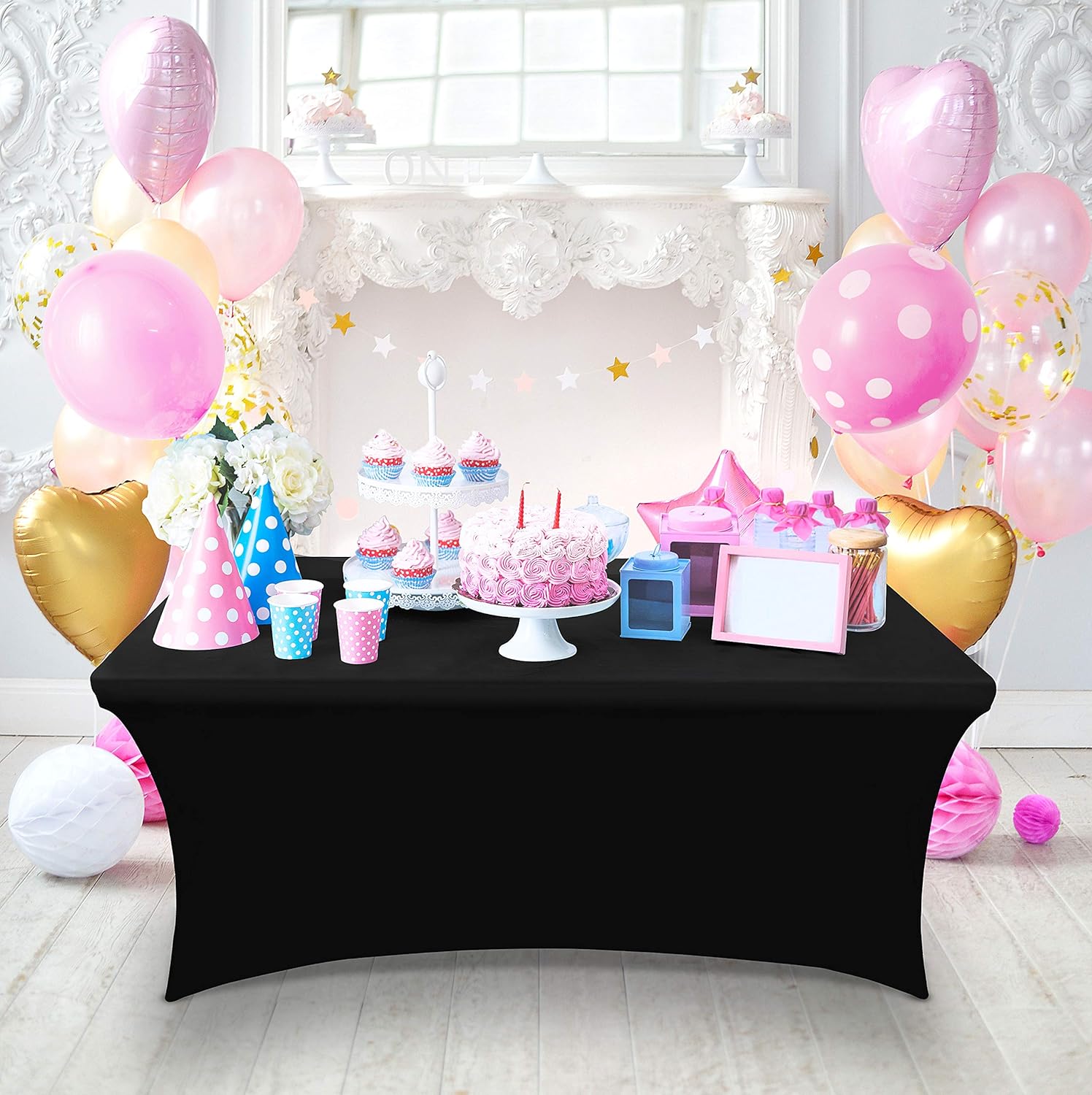 Utopia Kitchen - nappe extensible, 122 cm, polyester/spandex, lavable, lot de 2