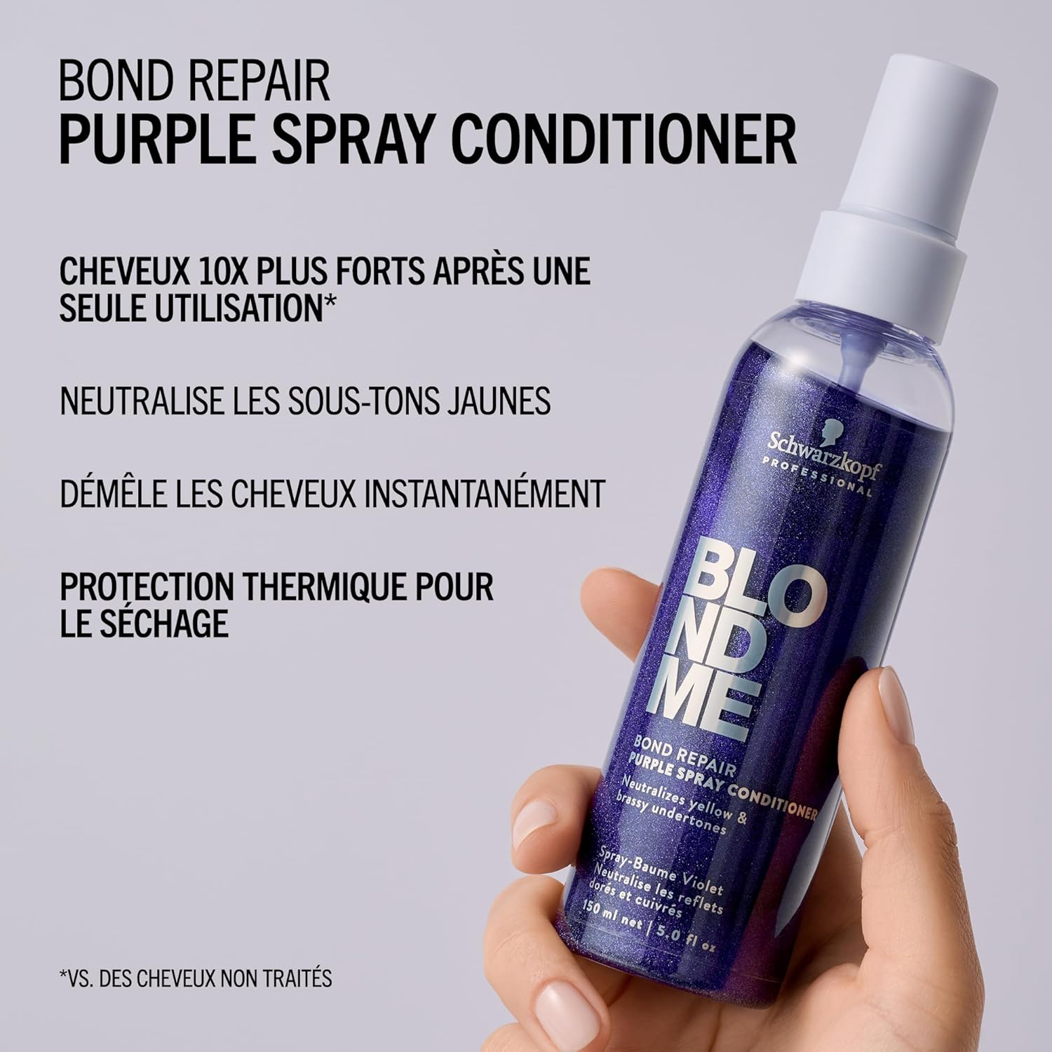 Schwarzkopf - BLONDME Bond Repair - 150ml - spray soin, anti-jaune, démêlant